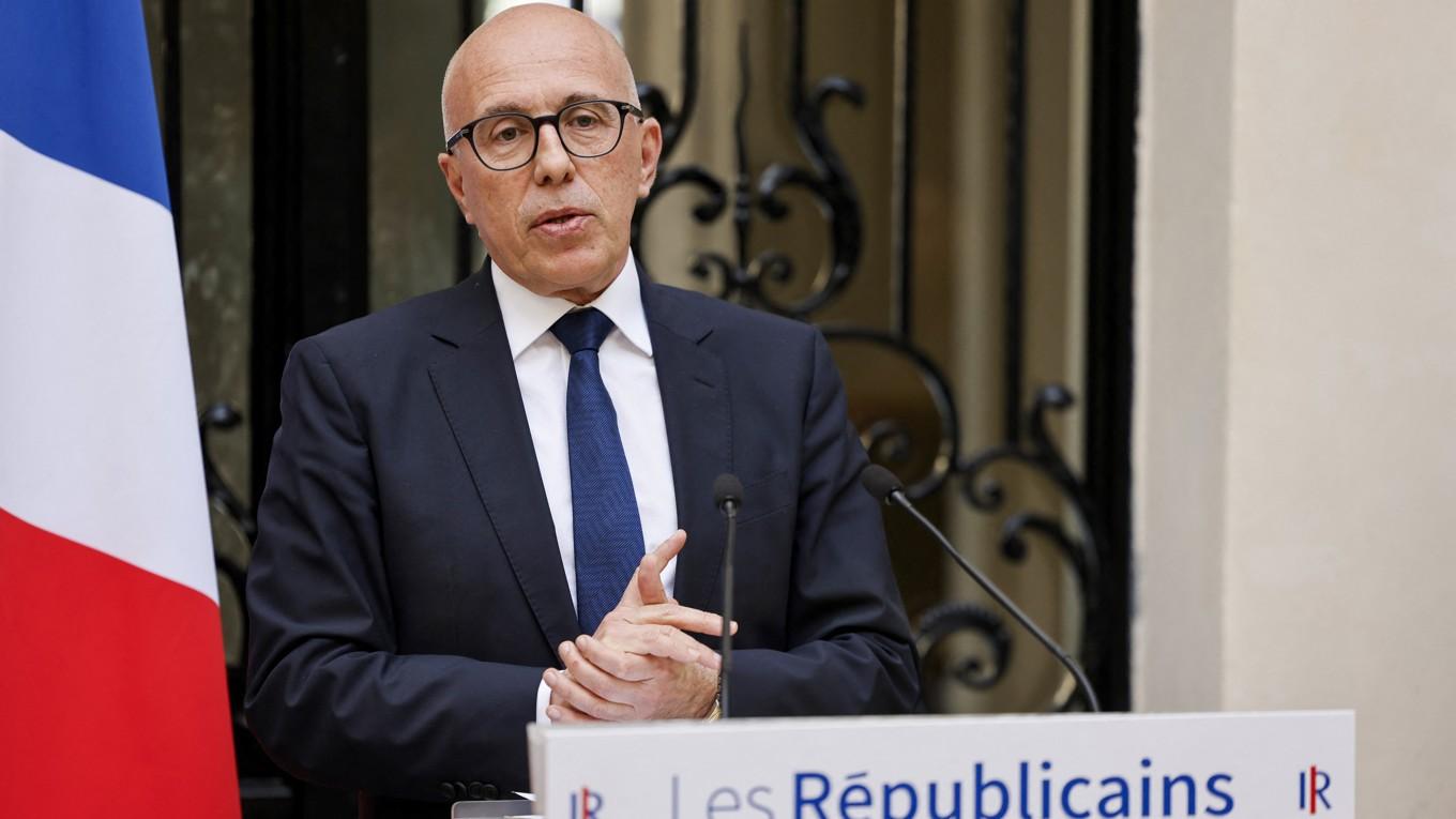 Partiledaren för Republikanerna, Eric Ciotti. Foto: Ludovic Marin/AFP via Getty Images