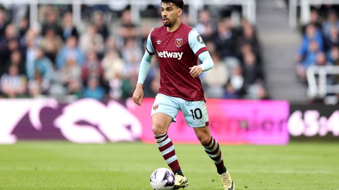 West Hams brasilianska stjärnspelare Lucas Paqueta riskerar livstids avstängning från engelska förbundet, FA. Han ska enligt en utredning vara inblandad i en spelskandal där han medvetet dragit på sig gula kort. Foto: George Wood/Getty Images