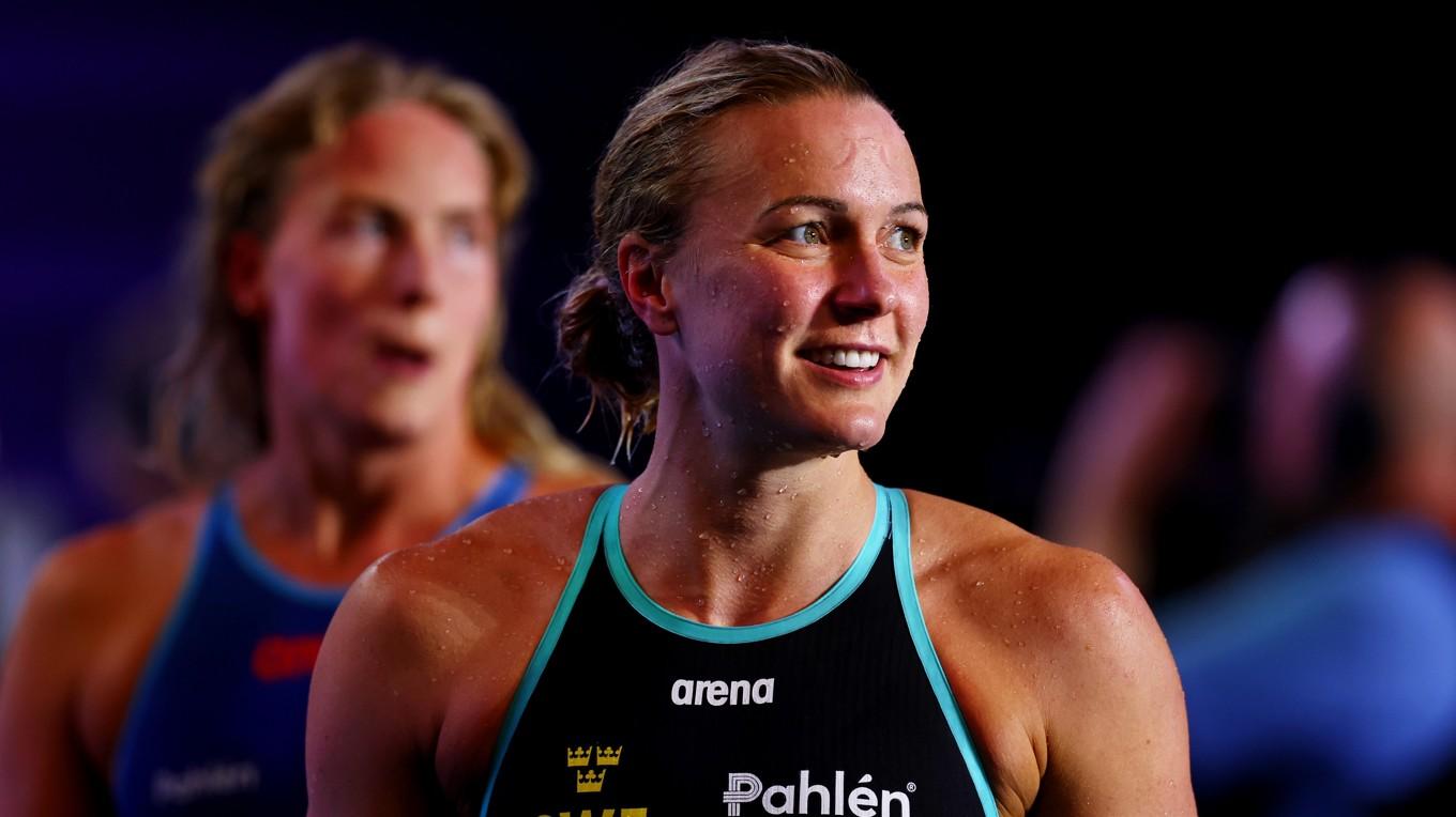 Sarah Sjöström är redo att simma för guld i Paris-OS. Sedan ska hon slå nya världsrekord på hemmaplan i egna tävlingen Sarah Sjöström Invitational. Foto: Maddie Meyer/Getty Images