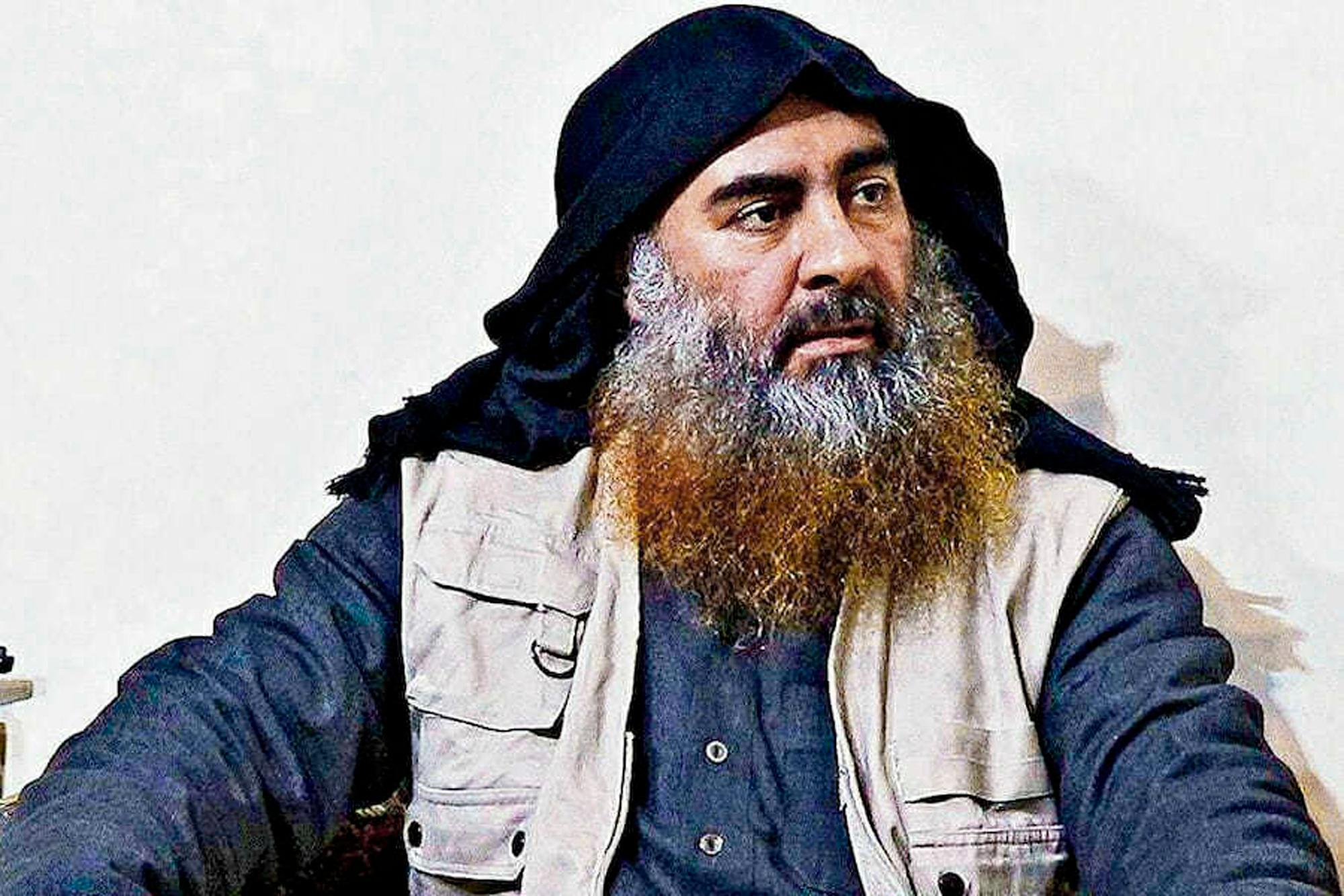 Terrorgruppen IS avlidne ledare Abu Bakr al-Baghdadi. Arkivbild från USA:s försvarsdepartement. Foto: USA:s försvarsdepartement/AP/TT