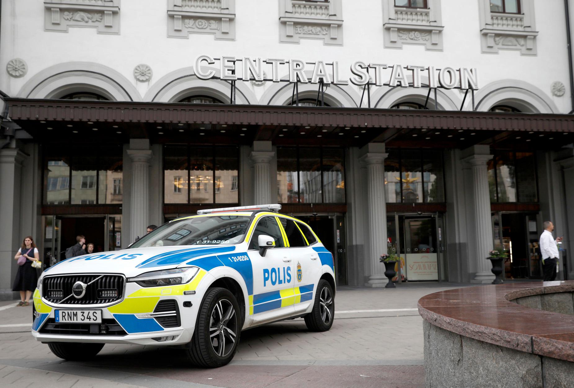 Stockholms Centralstation utrymdes efter bomblarm på onsdagseftermiddagen. Foto: Mickan Mörk/TT