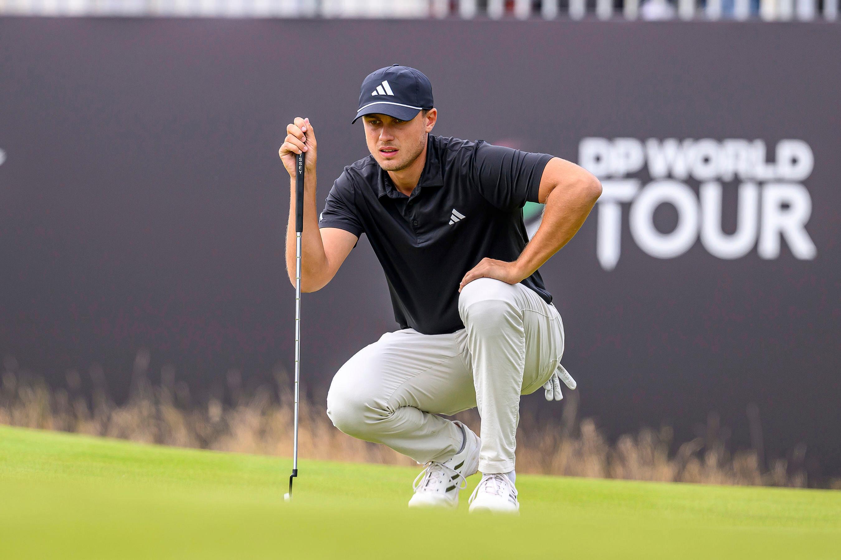 Ludvig Åberg visade upp fint spel även under fredagens spel i Scottish open. Foto: Malcolm Mackenzie/AP/TT