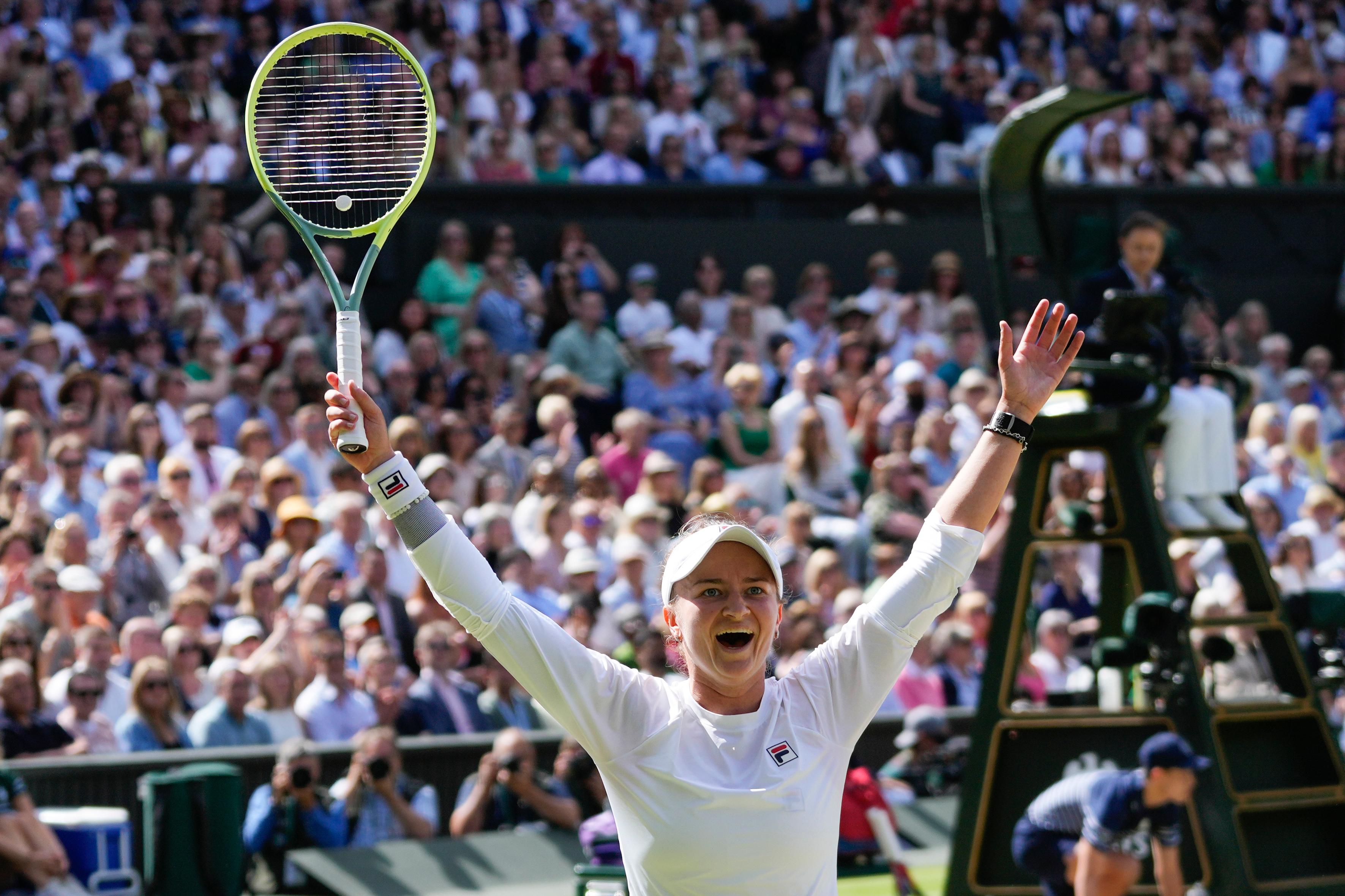 Barbora Krejcikova vann Wimbledon. Foto: Kirsty Wigglesworth/AP/TT