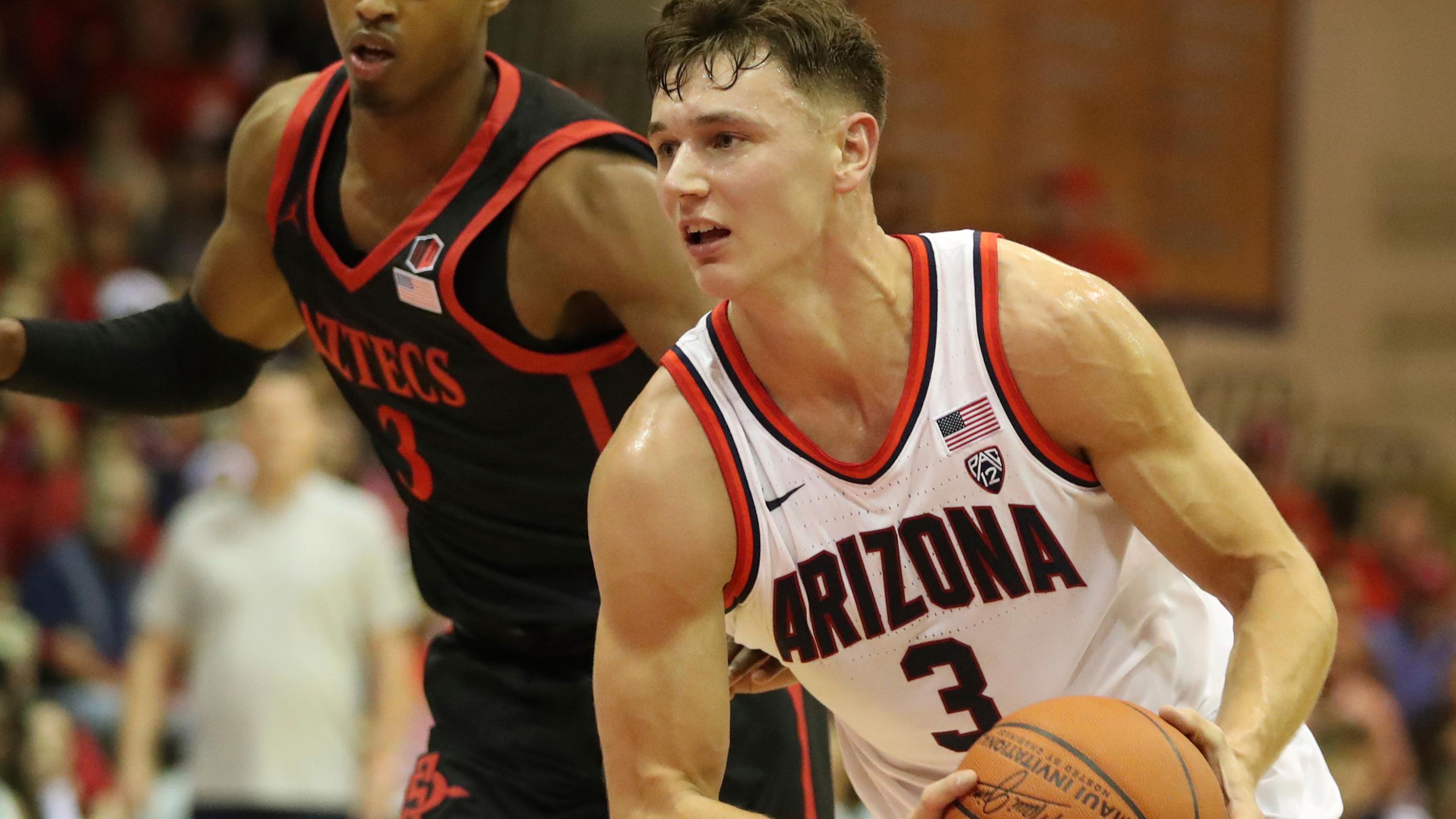 Pelle Larsson när han spelade collegebasket för Arizona. Arkivbild. Foto: Marco Garcia/AP/TT