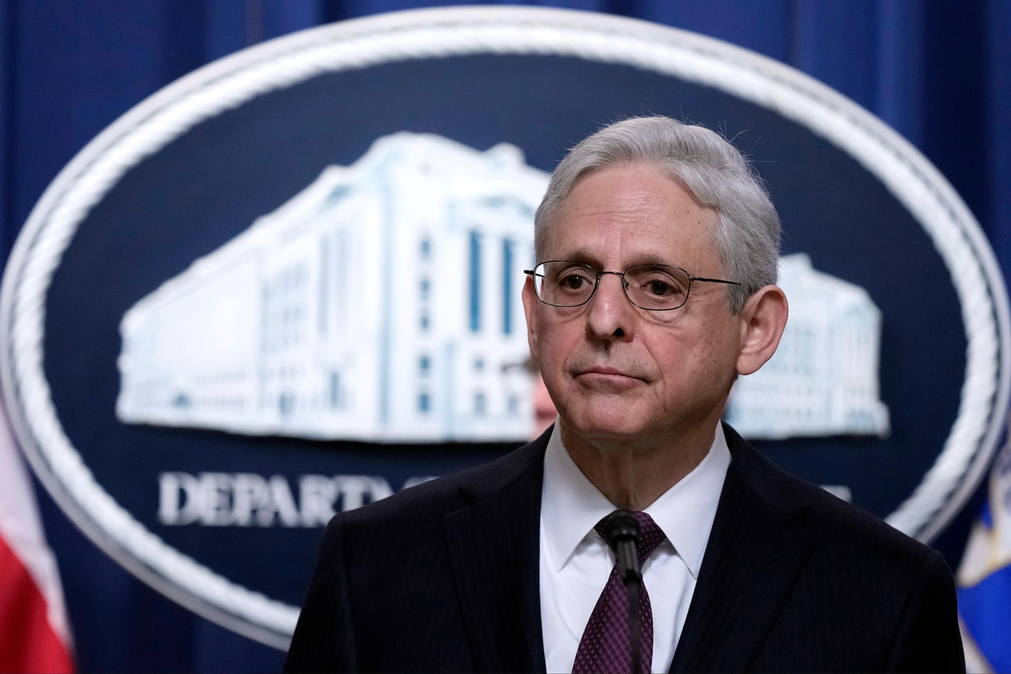 USA:s justitieminister Merrick Garland. Arkivbild. Foto: Susan Walsh/AP/TT