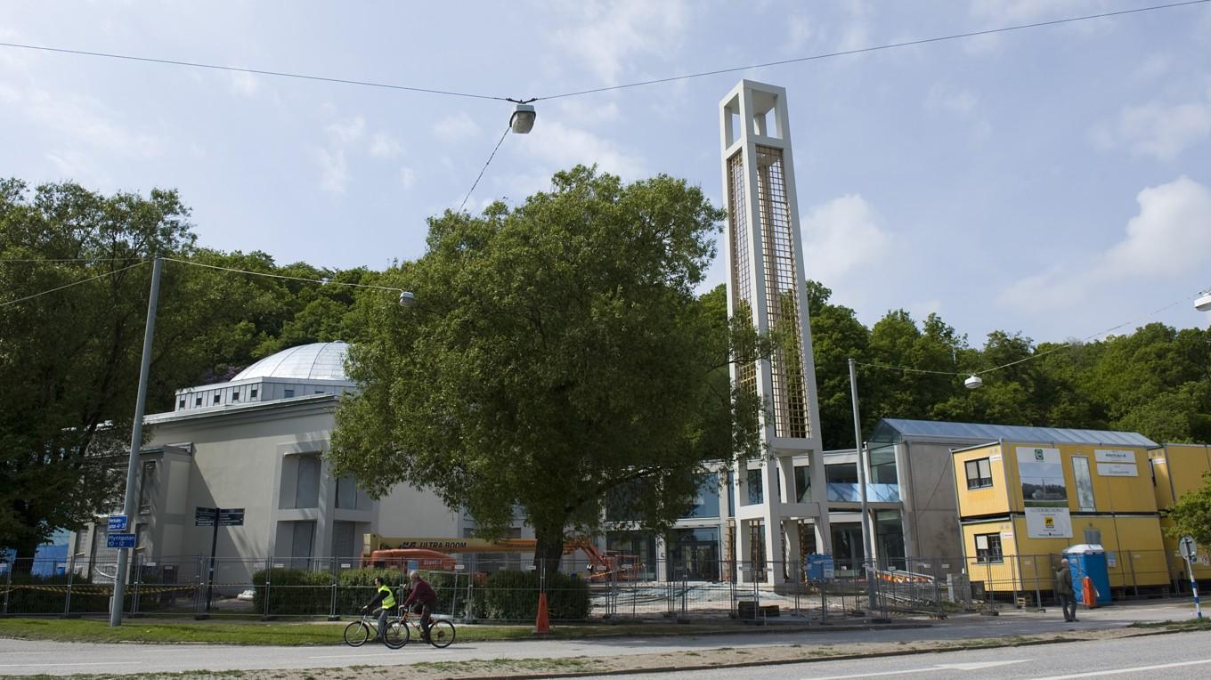 På bilden som är tagen den 21 maj 2011 ser man Göteborgs moské vid Keillers park på Ramberget i Hisingen i Göteborg. Foto: Jonathan Näckstrand/AFP via Getty Images