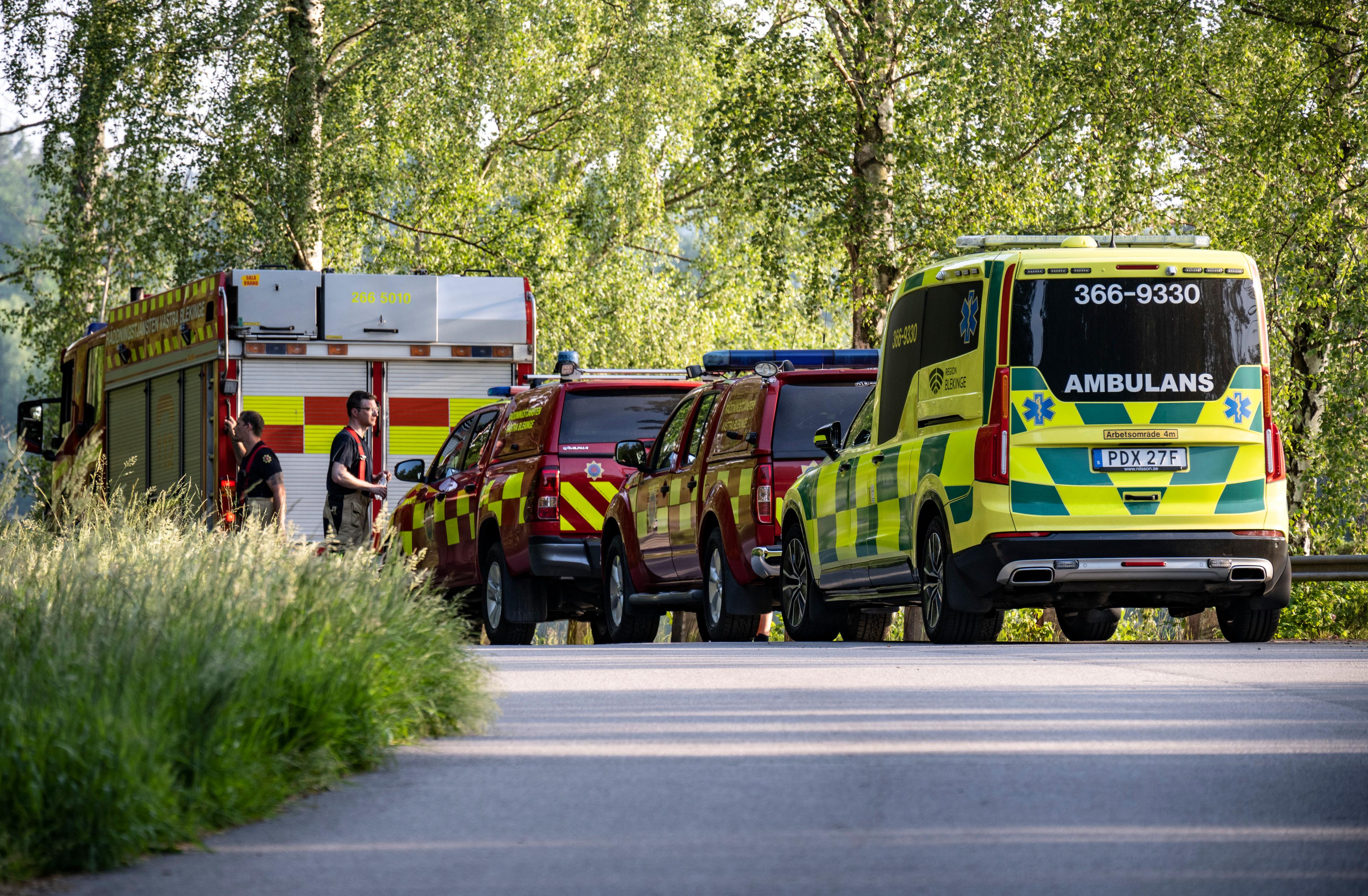 Räddningstjänst och ambulans kallades till en sjö i Västervik på måndagen. Arkivbild. Foto: Johan Nilsson/TT