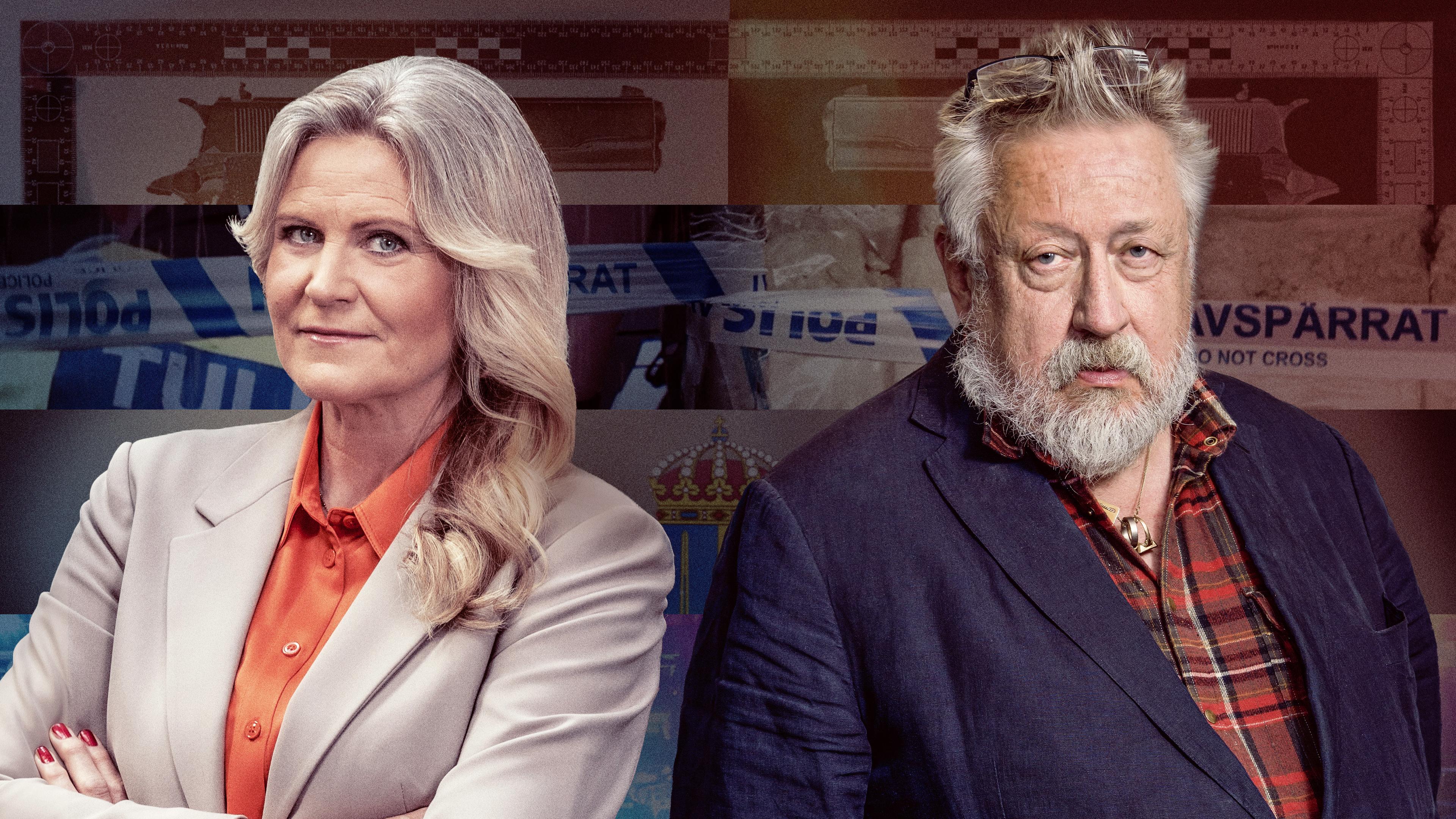 Camilla Kvartoft och Leif GW Persson är aktuella med SVT-programmet "Veckan". Pressbild. Foto: Janne Danielsson, Magnus Liam Karlsson/SVT