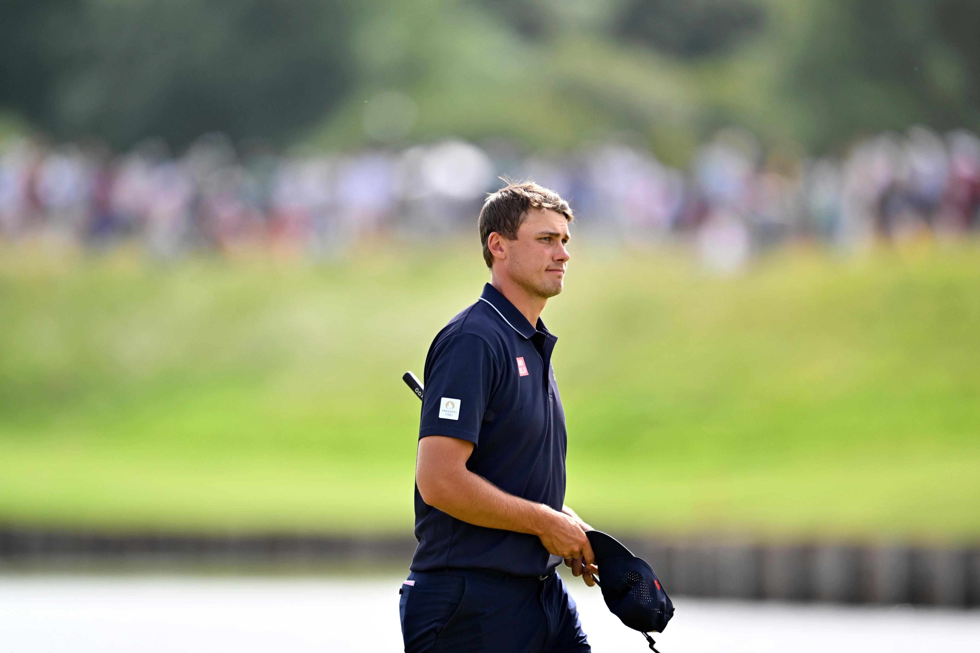 Den svenske golfaren Ludvig Åberg ligger på –1 efter två dagars spel av den första slutspelstävlingen på PGA-touren. Arkivbild. Foto: Henrik Montgomery/TT