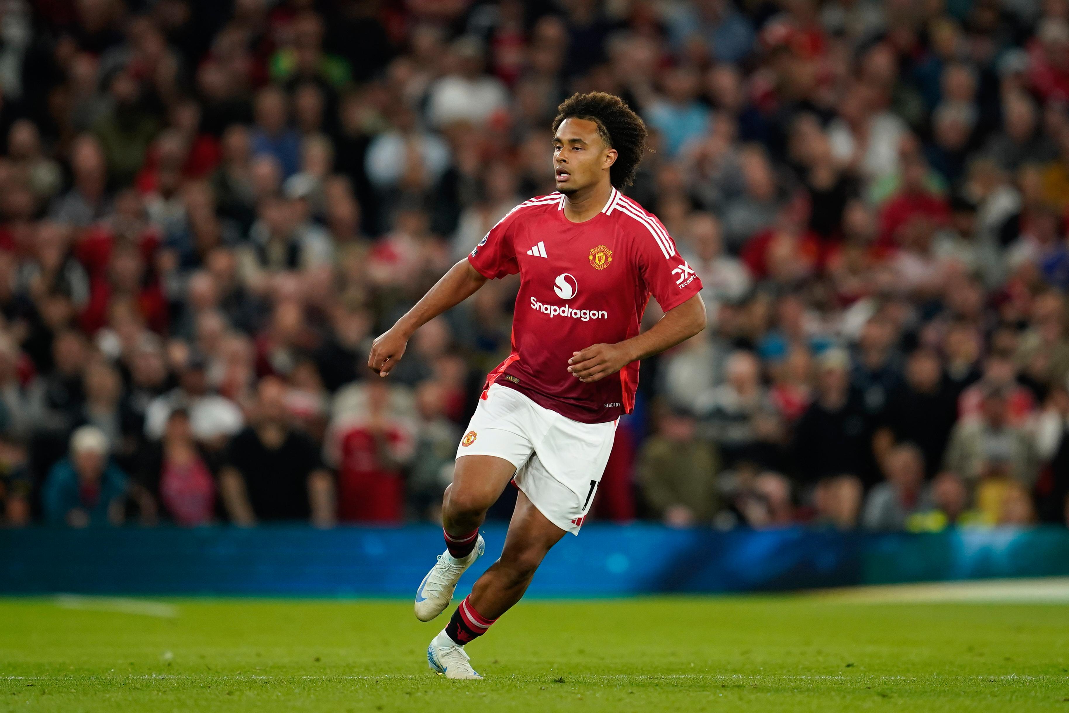 Joshua Zirkzee gjorde matchens enda mål i Premier League-premiären mellan Manchester United och Fulham. Foto: Dave Thompson/AP/TT