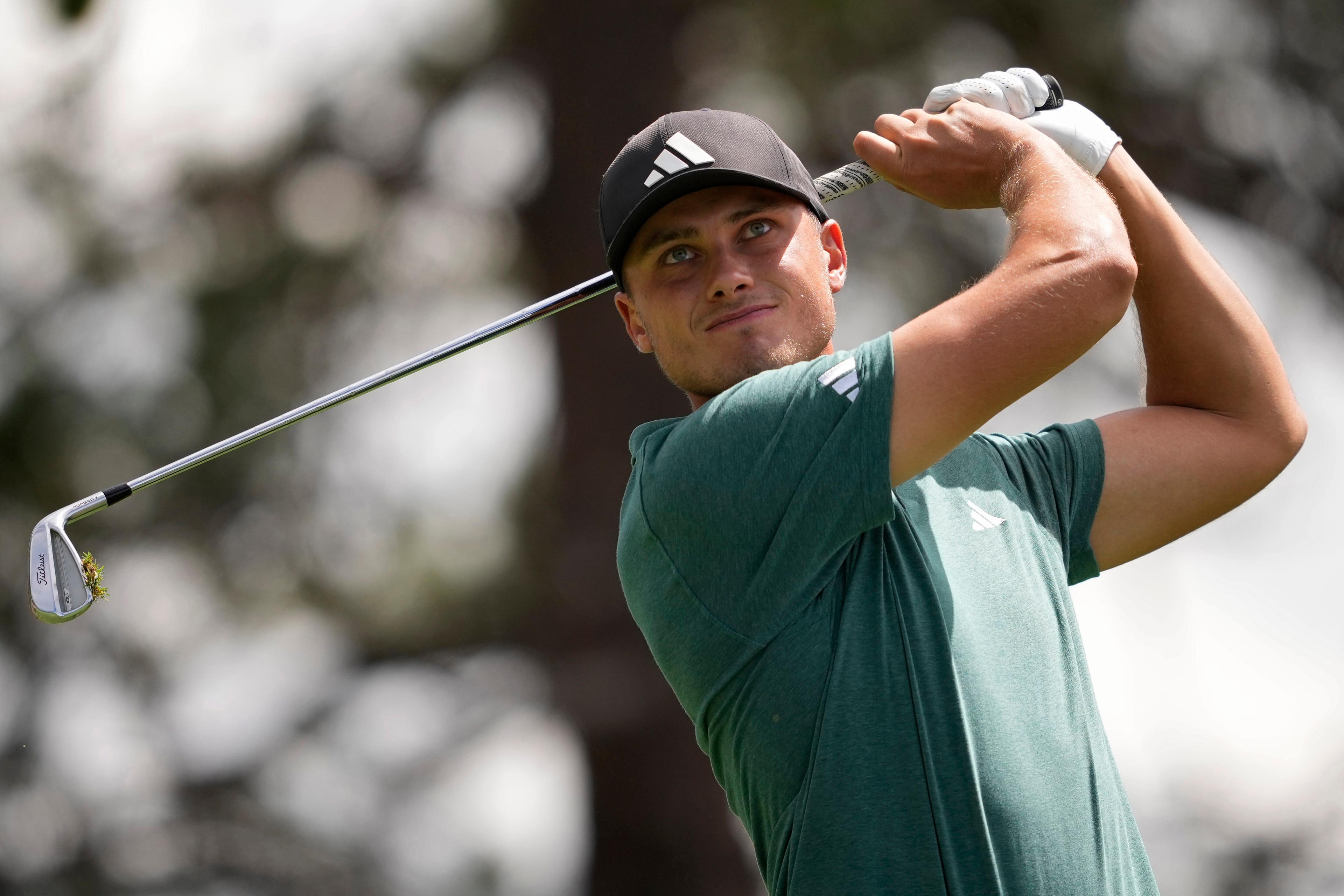 Ludvig Åberg är klar för Tourfinalen i PGA-mästerskapen efter en delad andraplats i den andra deltävlingen i slutspelet i Colorado. Alex Norén får däremot inte vara med i finalen. Foto: Matt York/AP/TT