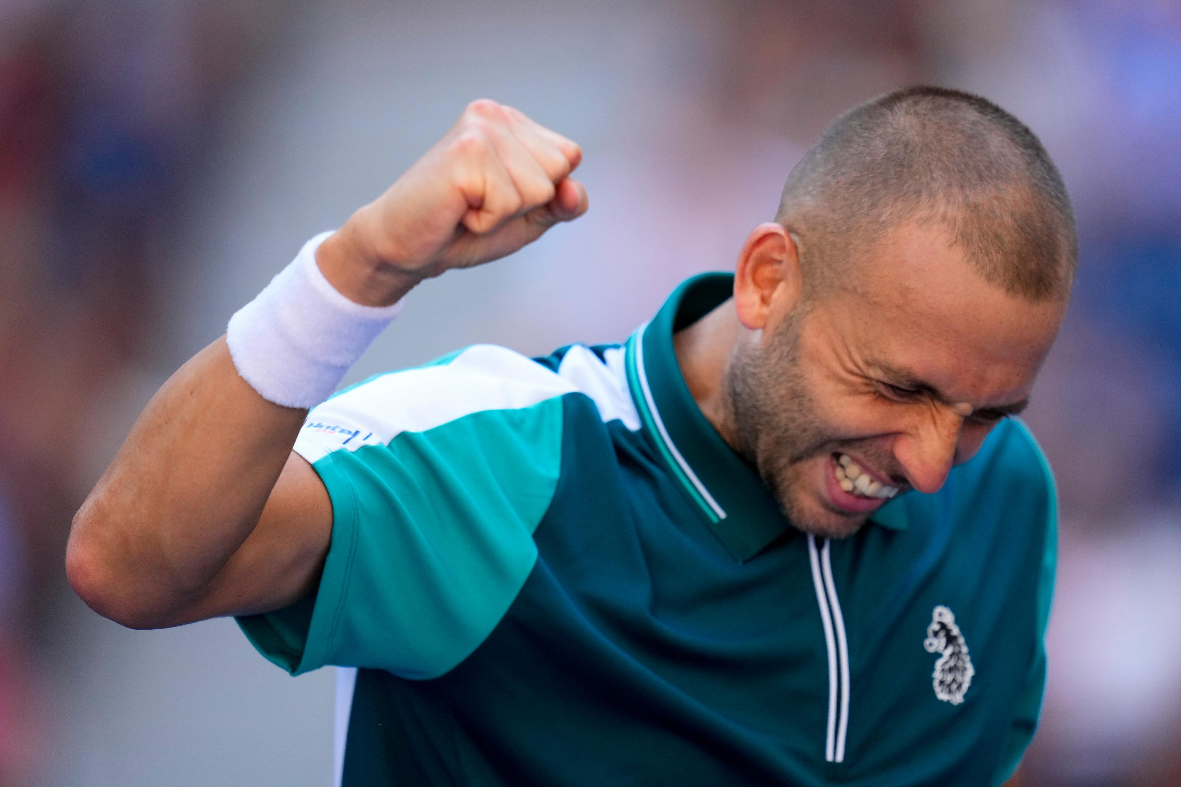 Britten Daniel Evans slog Karen Chatjanov i en maratonmatch i US Open över 5 timmar och 35 minuter. Den längsta matchen i grand slam-turneringens historia. Arkivbild. Foto: Manu Fernandez/AP/TT