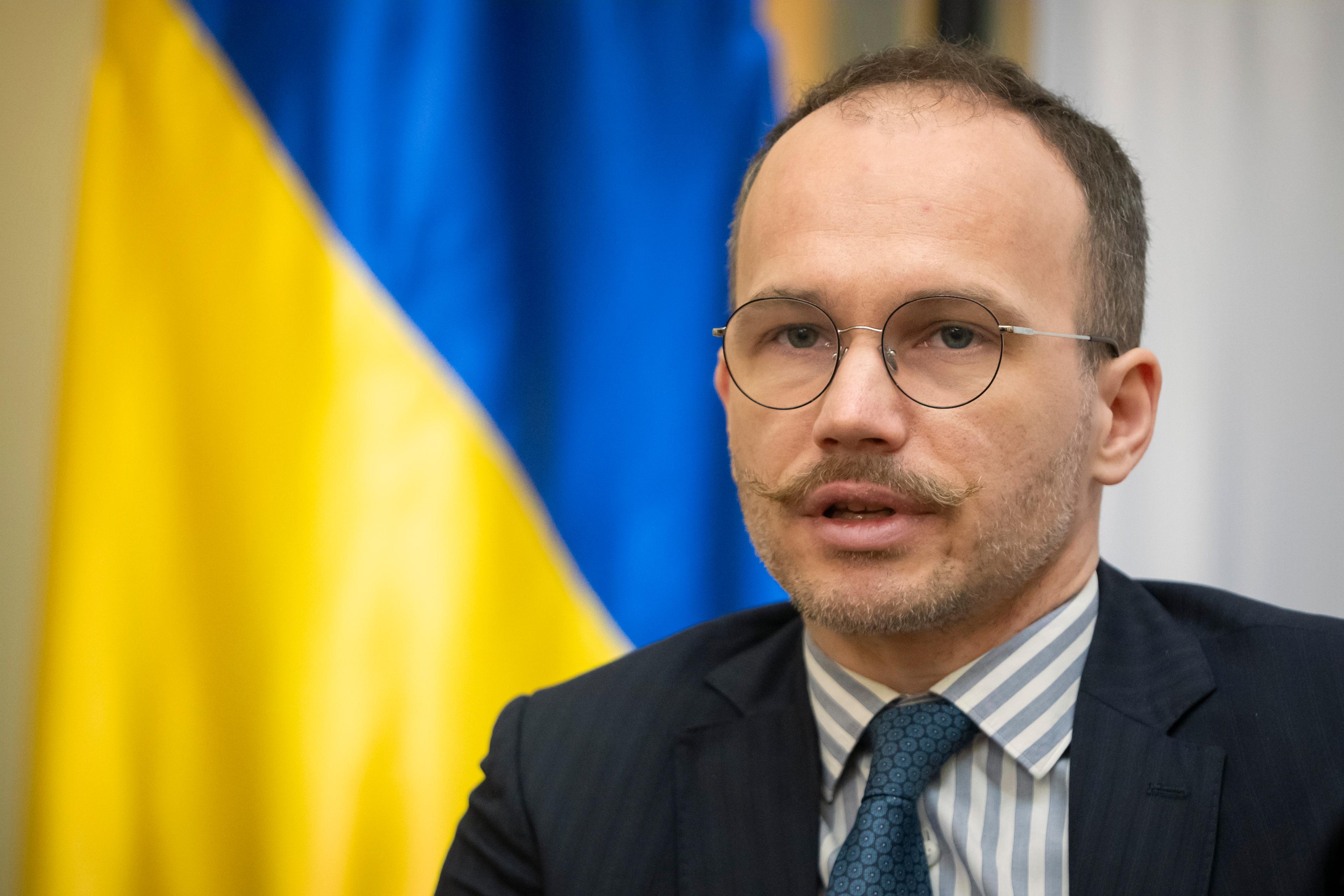 Ukrainas justitieminister Denys Maliuska har sagt upp sig. Arkivbild. Foto: Mark Schiefelbein/AP/TT