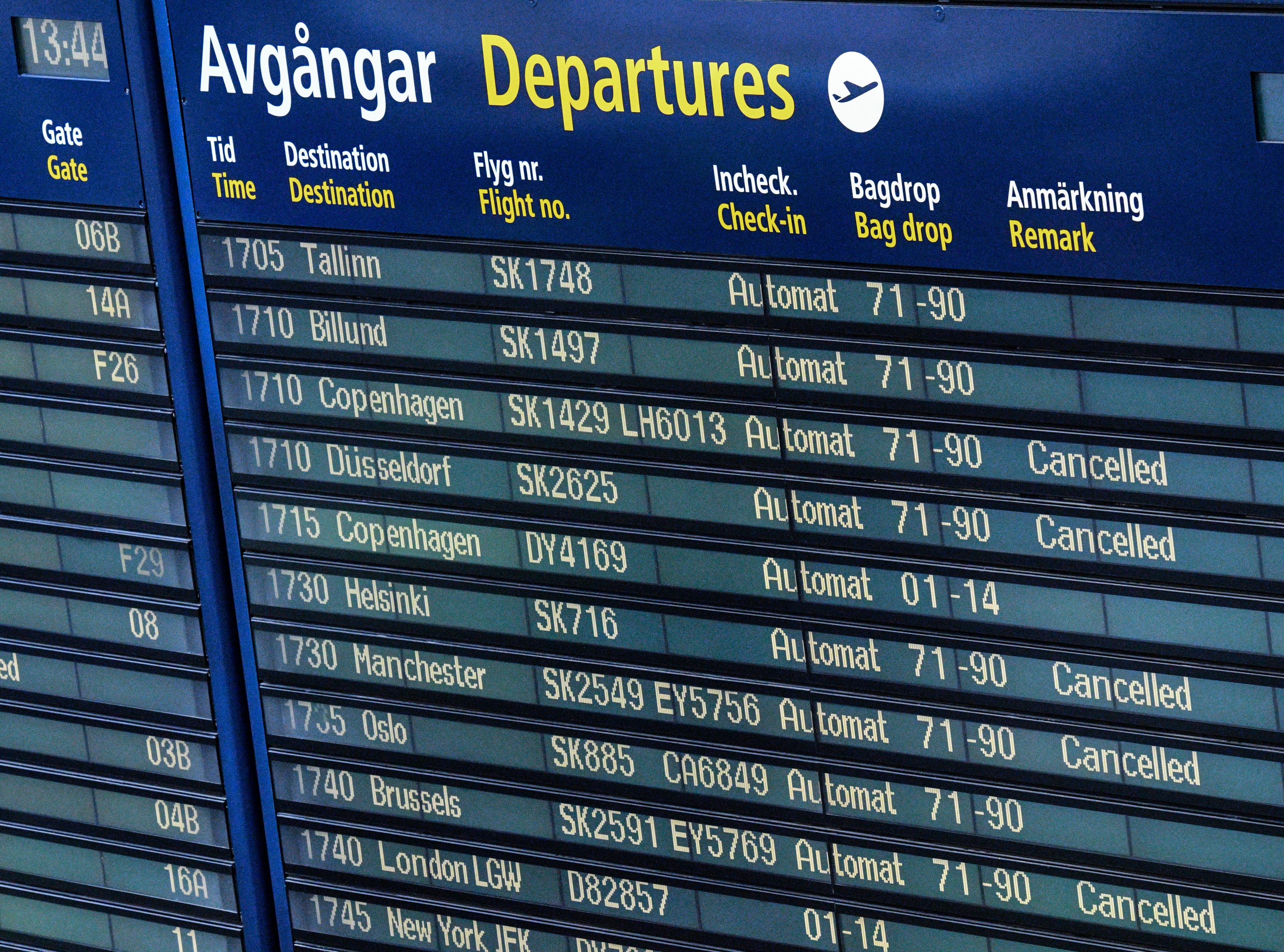 Flygtrafiken på Arlanda har stoppats efter larm om drönaraktivitet. Arkivbild. Foto: Johan Nilsson/TT