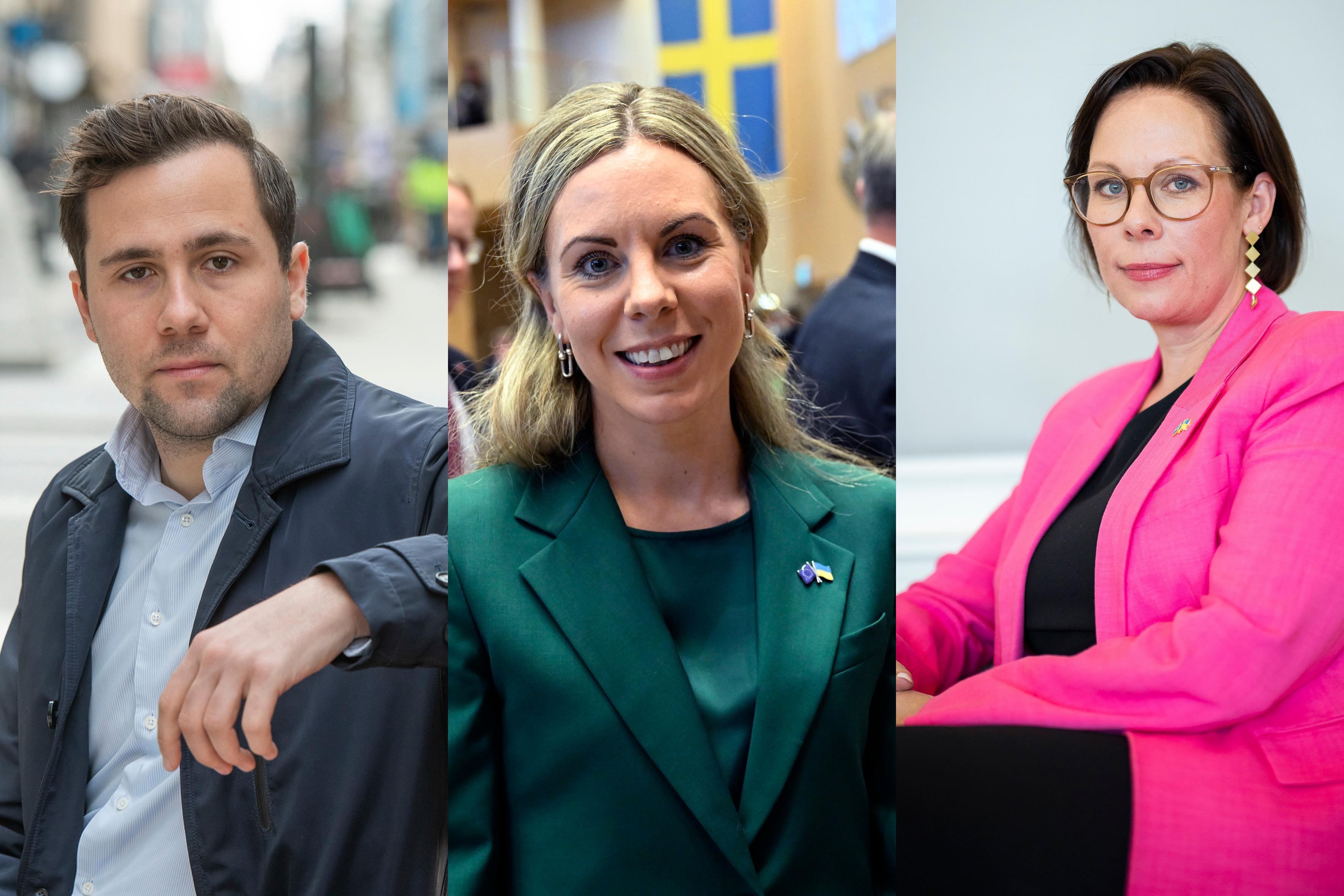 Regeringen får två nya statsråd: Benjamin Duosa (M) och Jessica Rosencrantz (M). Samtidigt blir Maria Malmer Stenergard (M) ny utrikesminister. Foto: Sofia Ekström / SvD , Magnus Lejhall/TT och Fredrik Sandberg/TT