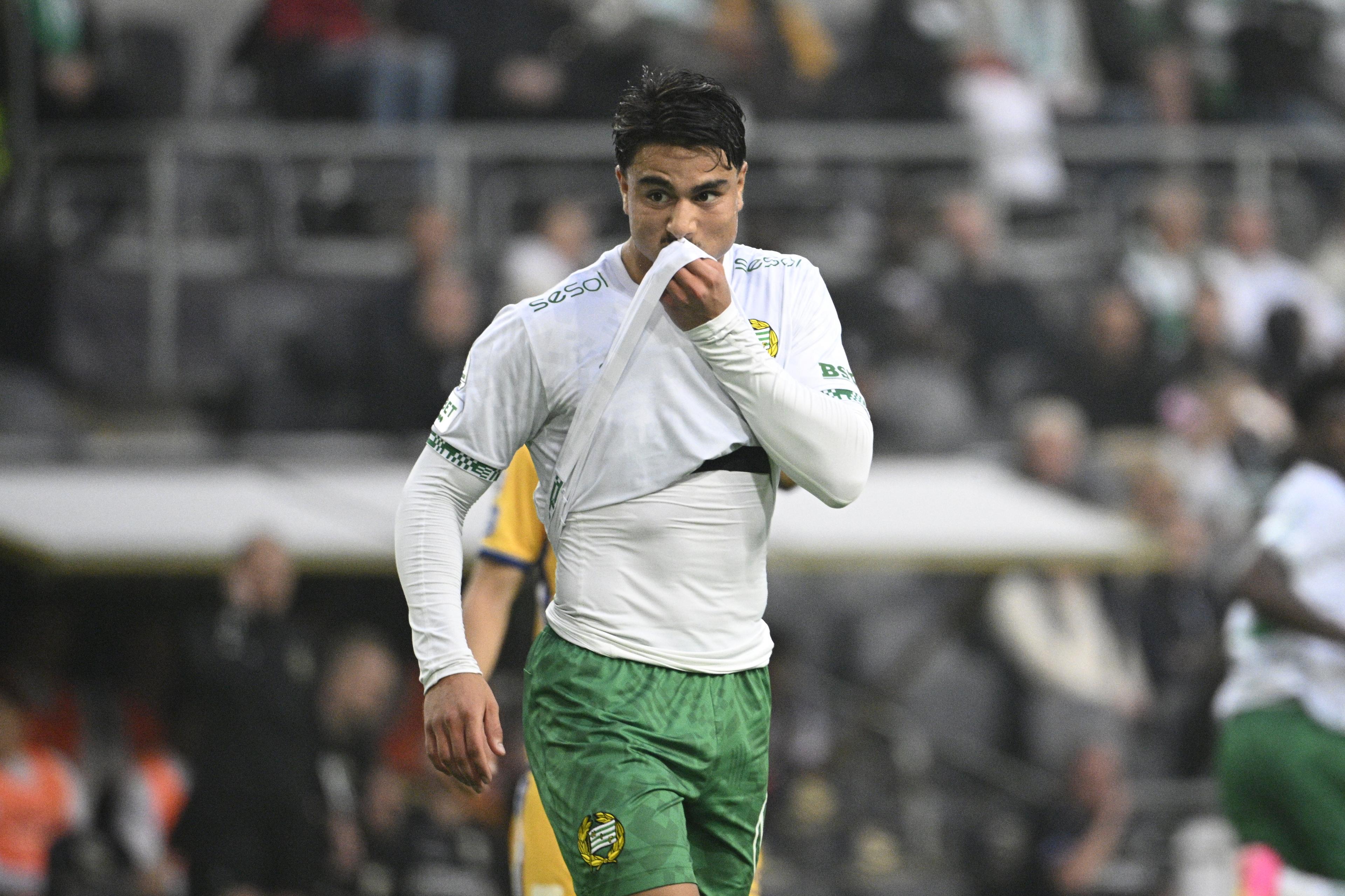 Jusef Erabi, här i Hammarby, missade öppet mål i U21-landslagets EM-kvalmatch borta mot Moldavien. Arkivbild. Foto: Anders Wiklund/TT