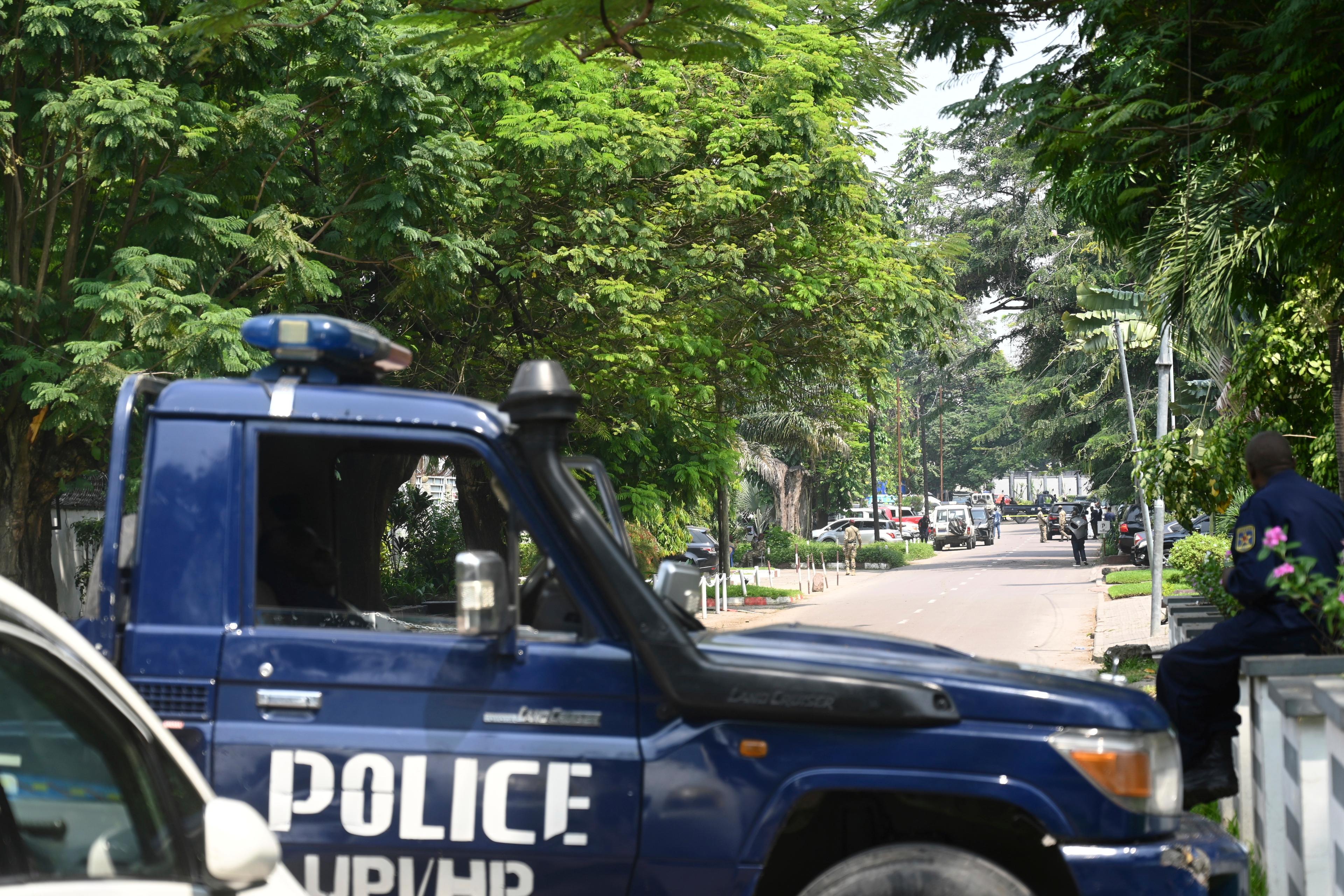 Polisstyrkor i Kongo-Kinshasa sedan ett misstänkt kuppförsök i maj i år avvärjts. Arkivbild. Foto: Samy Ntumba Shambuyi/AP/TT