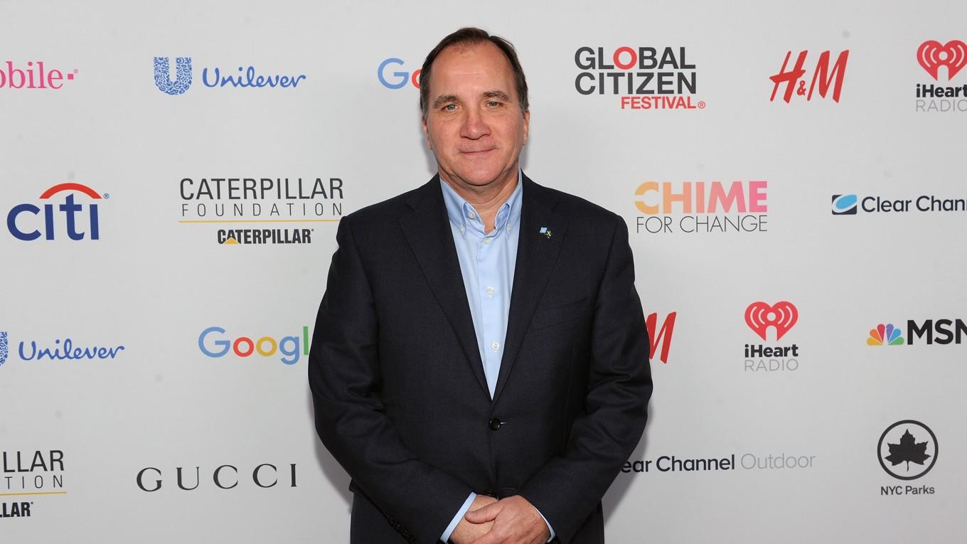 Stefan Löfven, i egenskap av statsminister för världens första feministiska regering, på röda mattan vid  2015 års Global Citizen Festival i New York. Foto: Craig Barritt/Getty Images for Global Citizen