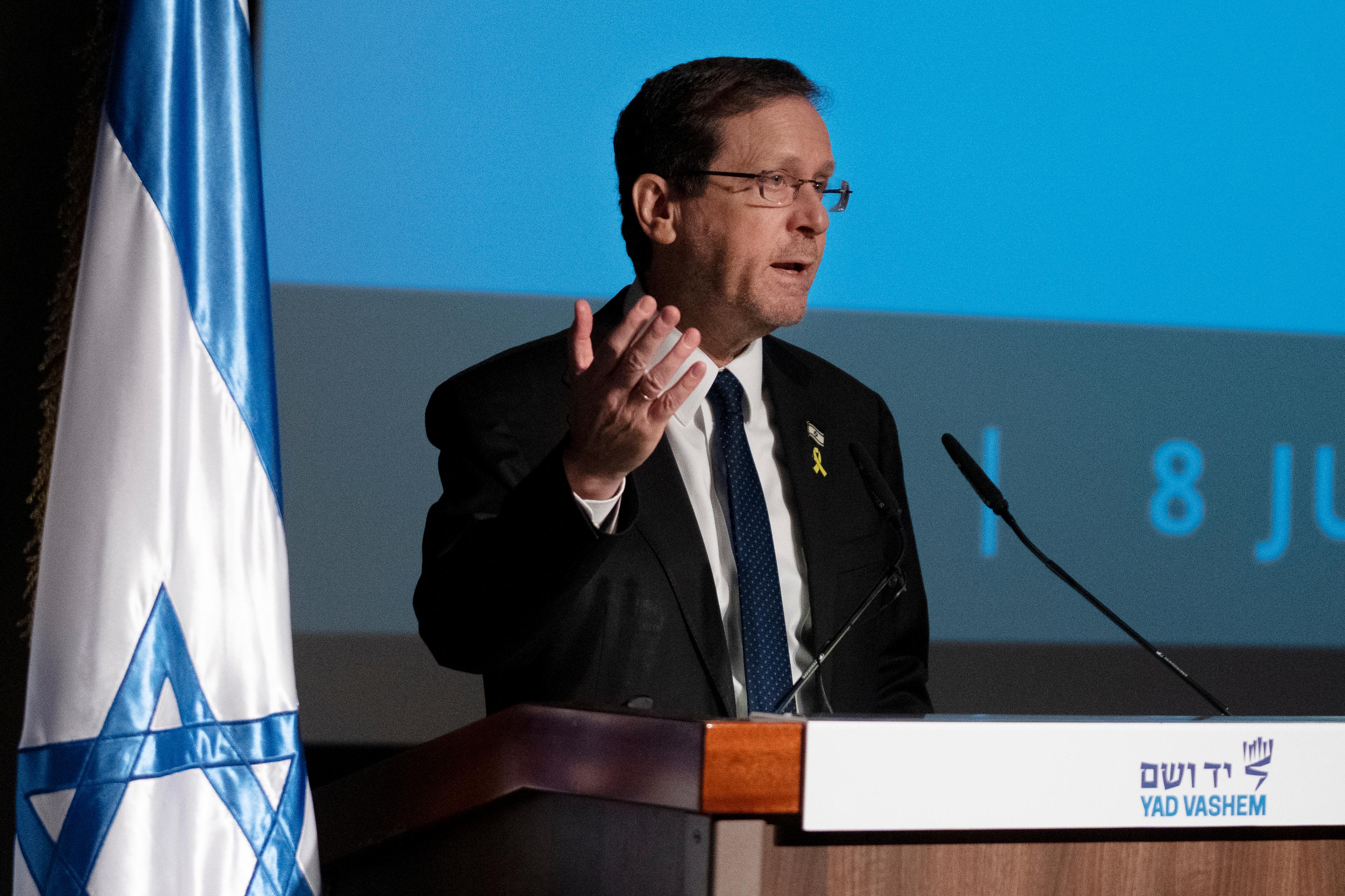 Israels president Isaac Herzog. Arkivbild Foto: Maya Alleruzzo/AP/TT