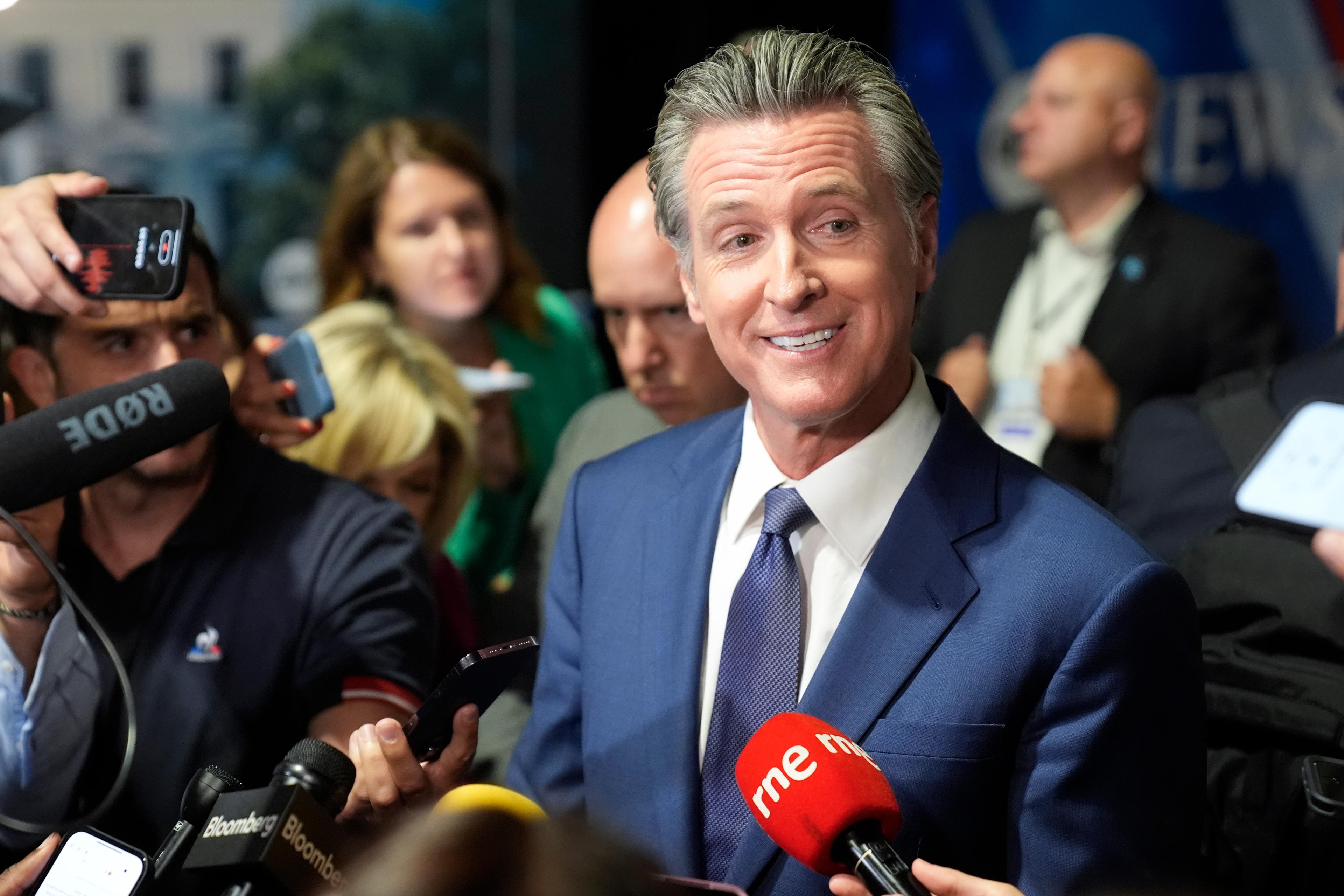 Kaliforniens guvernör, demokraten Gavin Newsom, har skrivit under en lag som gör det förbjudet att sprid fejkat innehåll som kan kopplas till val. Arkivbild. Foto: Matt Rourke/AP/TT