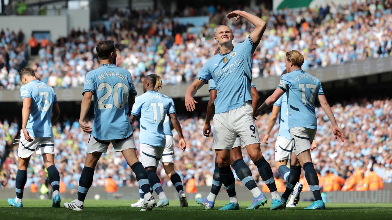 En lång sommarvila har gett Erling Haaland tillbaka aptiten på fotboll. Det tillfället till återhämtning verkar vara på väg bort ur spelkalendern. Foto: Matt McNulty/Getty Images