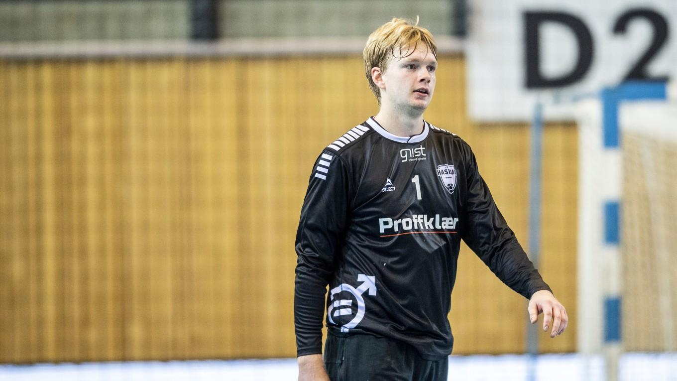 Norske målvakten Thomas Langerud Kristoffersen värvades till Amo Handbollsklubb där han har gjort succé. Foto: Annika Byrde/NTB/TT