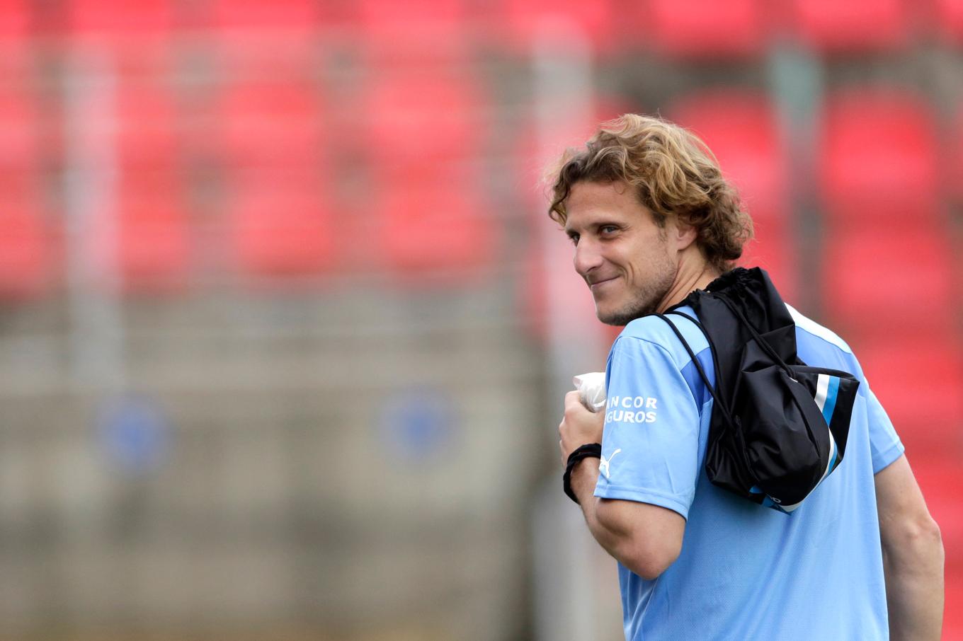 Diego Forlán, fångad under VM i fotboll i Brasilien 2014. Arkivbild. Foto: Bruno Magalhaes/AP/TT