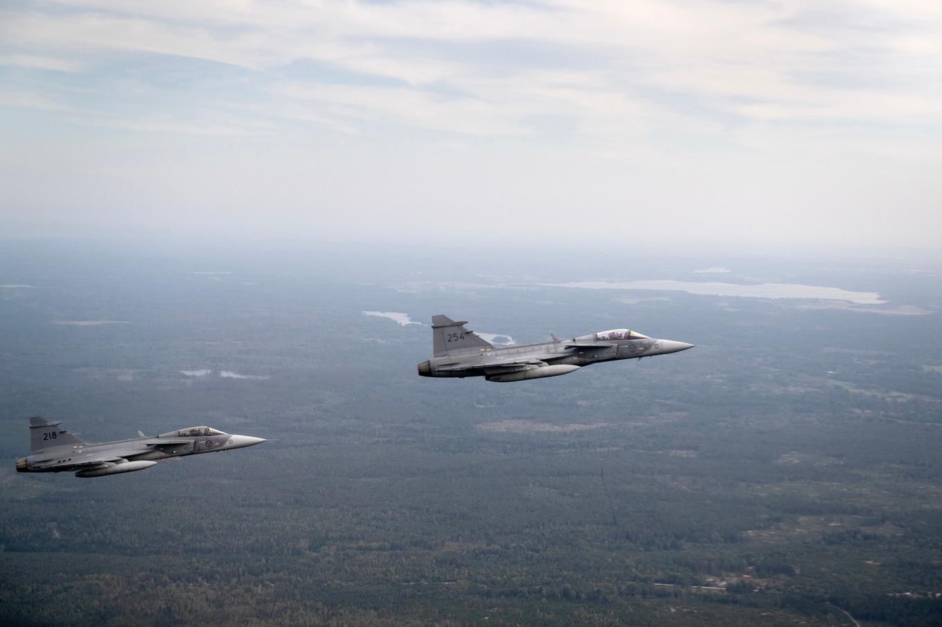 På bild Jas 39 Gripen. Arkivbild. Foto: Christine Olsson/TT