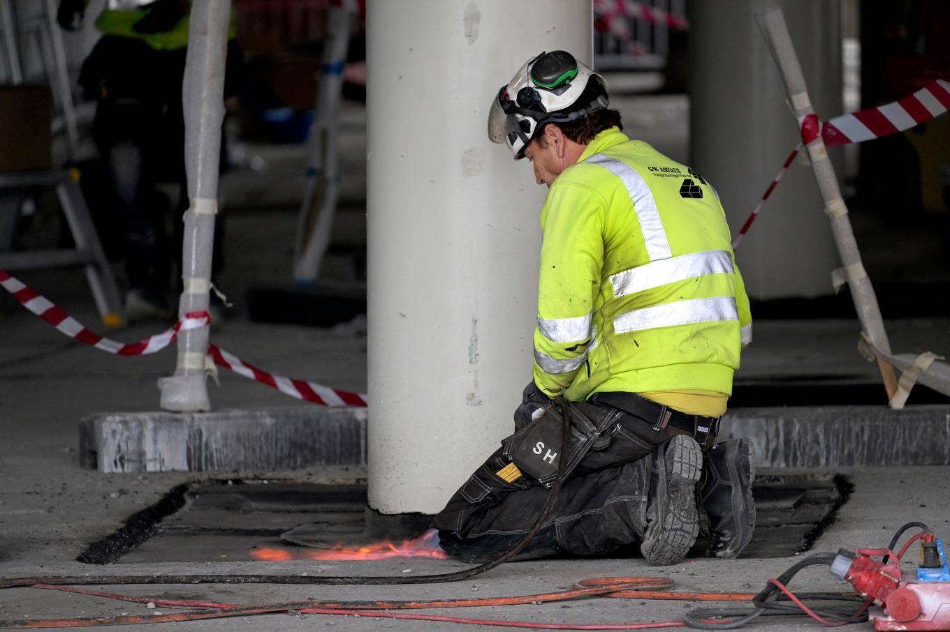 Konkurserna inom byggindustrin minskar i oktober. Arkivbild. Foto: Janerik Henriksson/TT