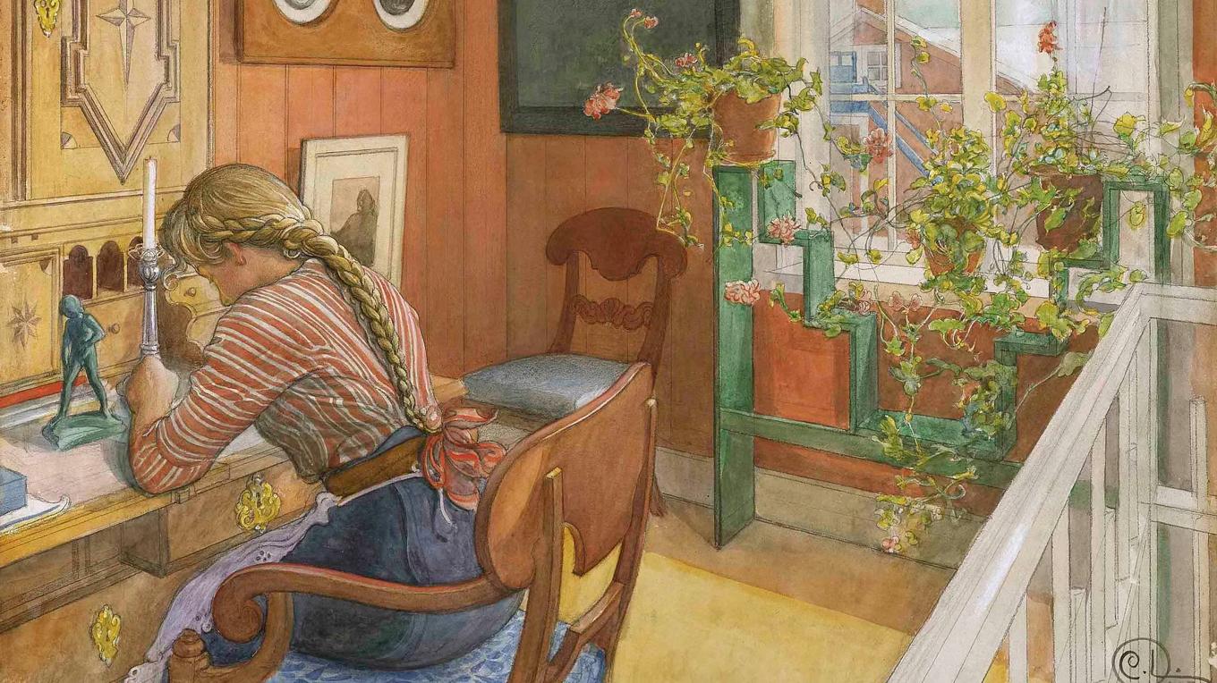 Dagböcker, brev eller anteckningar om livet. Hur mycket skriver du? ”Brevet” (beskuren) av Carl Larsson (1853–1919). Foto: Nationalmuseum