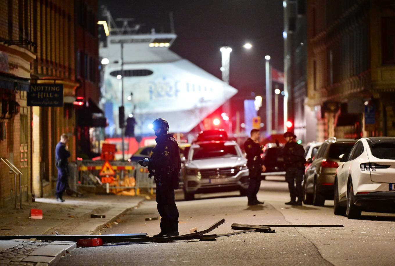 En man har anhållits efter explosionen i Göteborg natten mot fredag. Foto: Björn Larsson Rosvall/TT