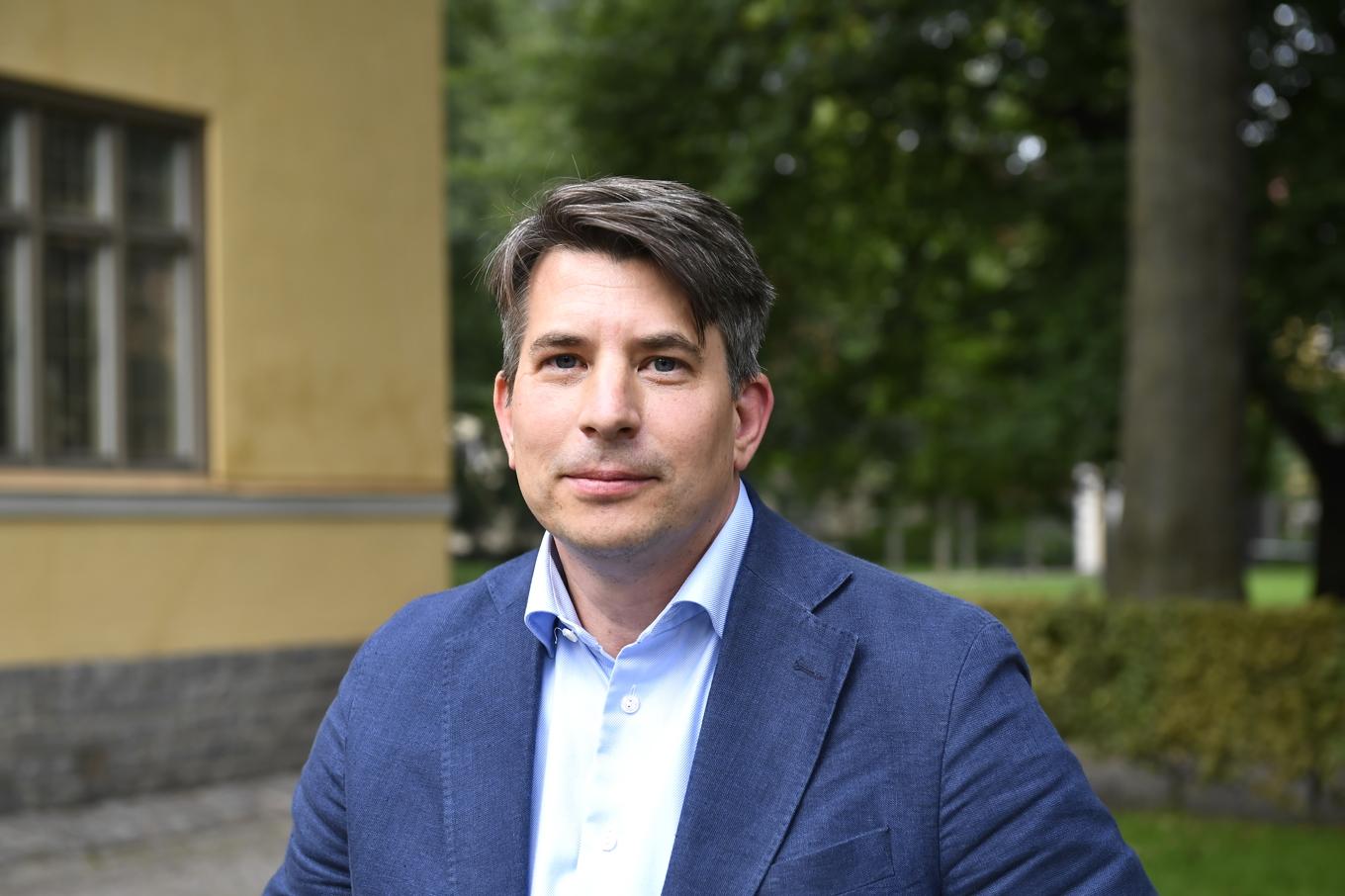 Jonas Nygren (S), vd för Socialdemokraternas lotteribolag Kombispel. Bild tagen i samband med att han tillträdde i september. Foto: Jakob Åkersten Brodén/TT