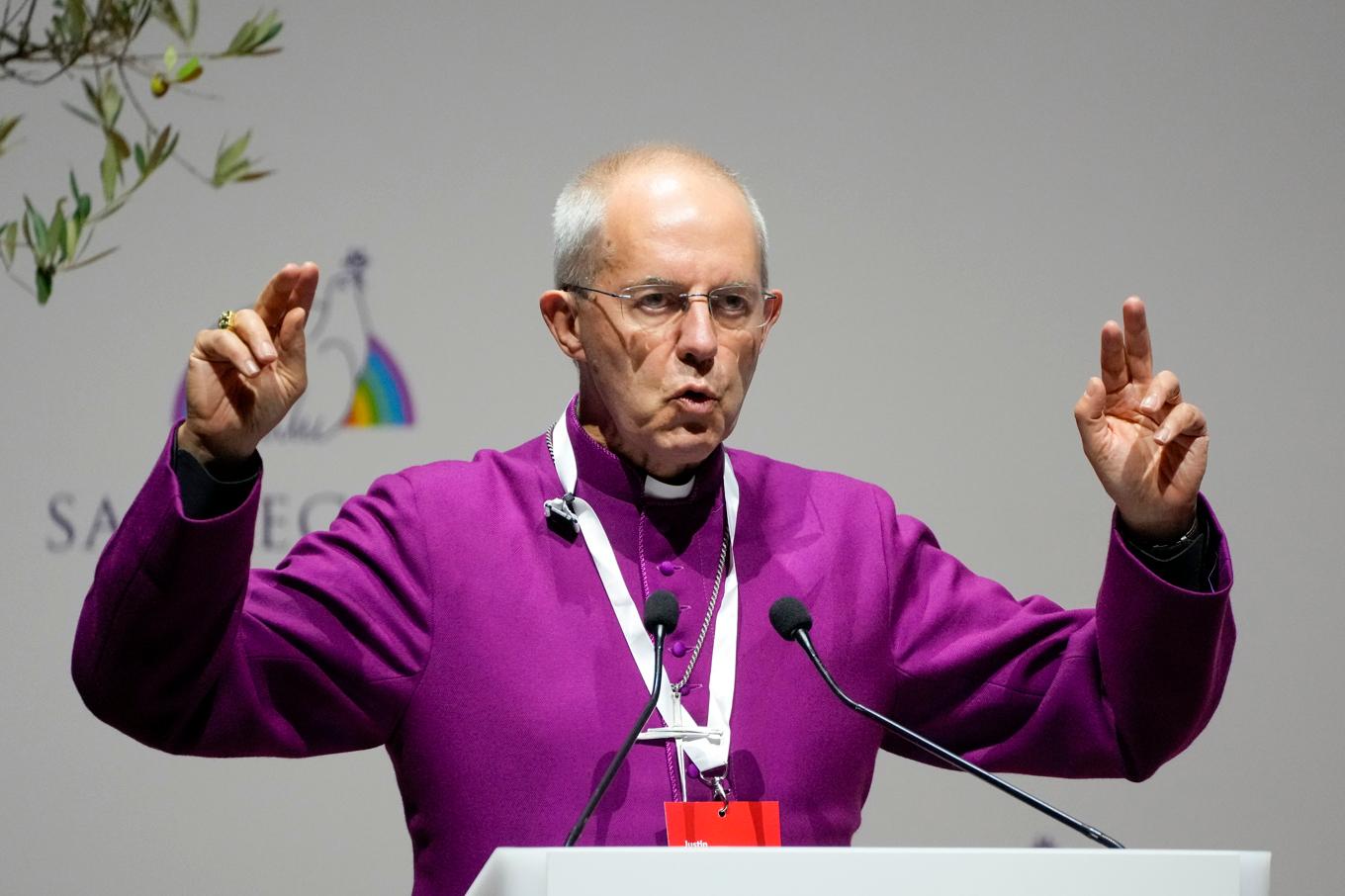 Ärkebiskopen av Canterbury, Justin Welby. Arkivbild. Foto: Gregorio Borgia/AP/TT