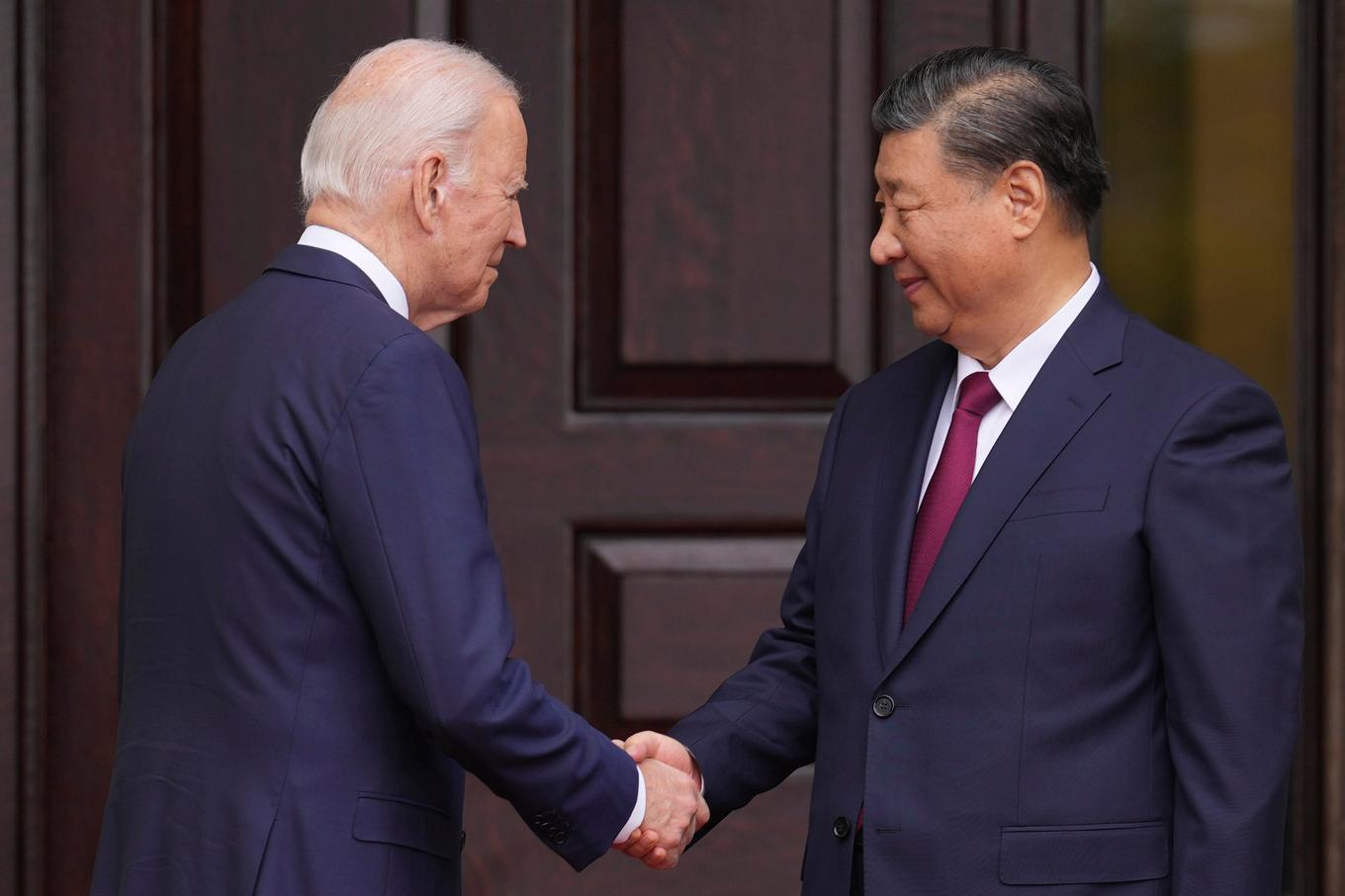 USA:s avgående president Joe Biden och Kinas president Xi Jinping. Arkivbild. Foto: Doug Mills/The New York Times/AP/TT