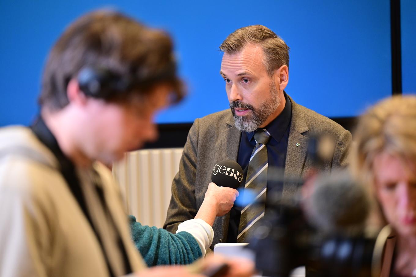 Västra Götalands regiondirektör Håkan Sandahl under en pressträff om det nya journalsystemet Millennium. Arkivbild. Foto: Björn Larsson Rosvall/TT