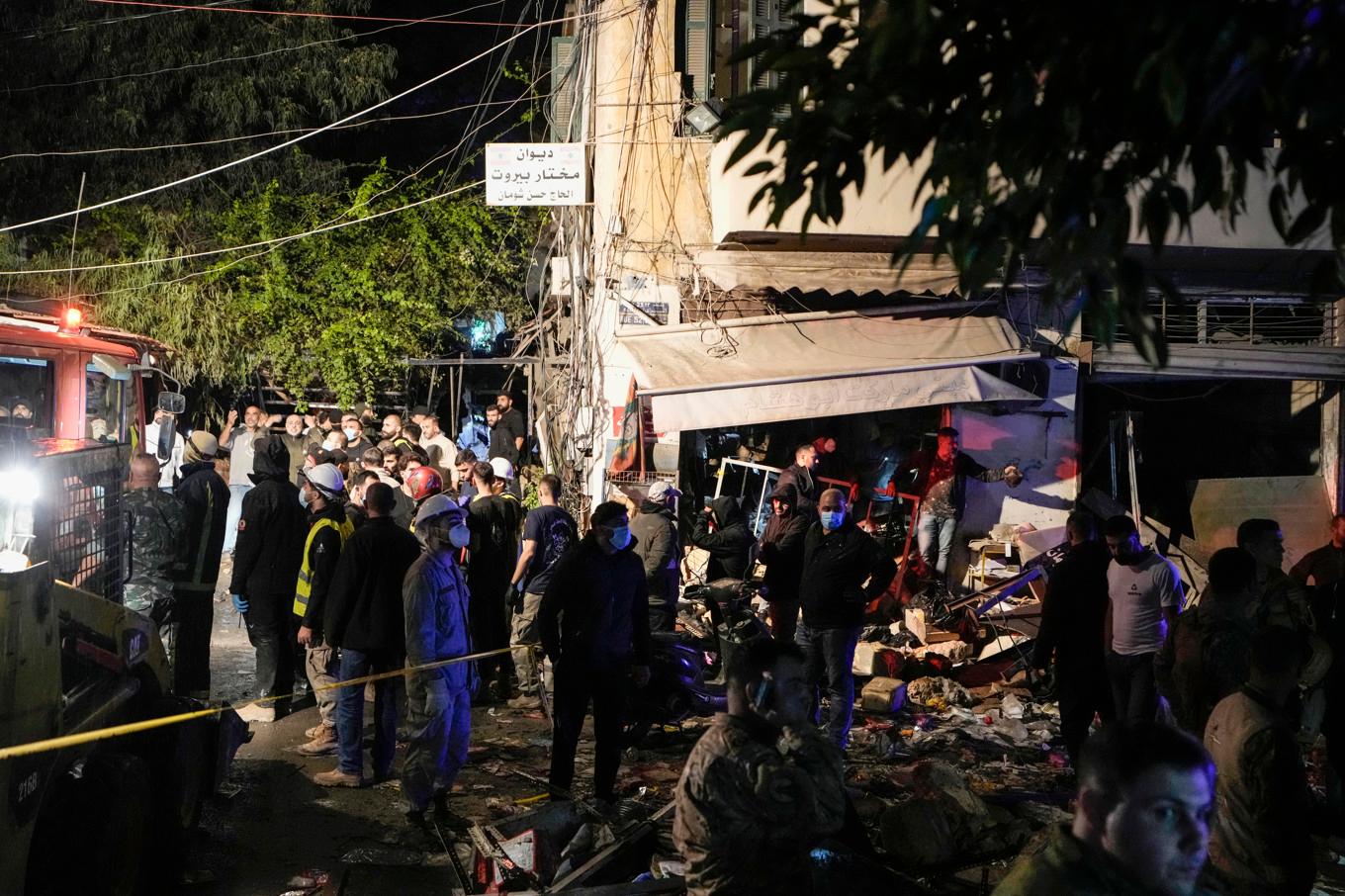 En israelisk drönarattack har genomförts i centrala delar av Libanons huvudstad Beirut. Foto: Bilal Hussein/AP/TT