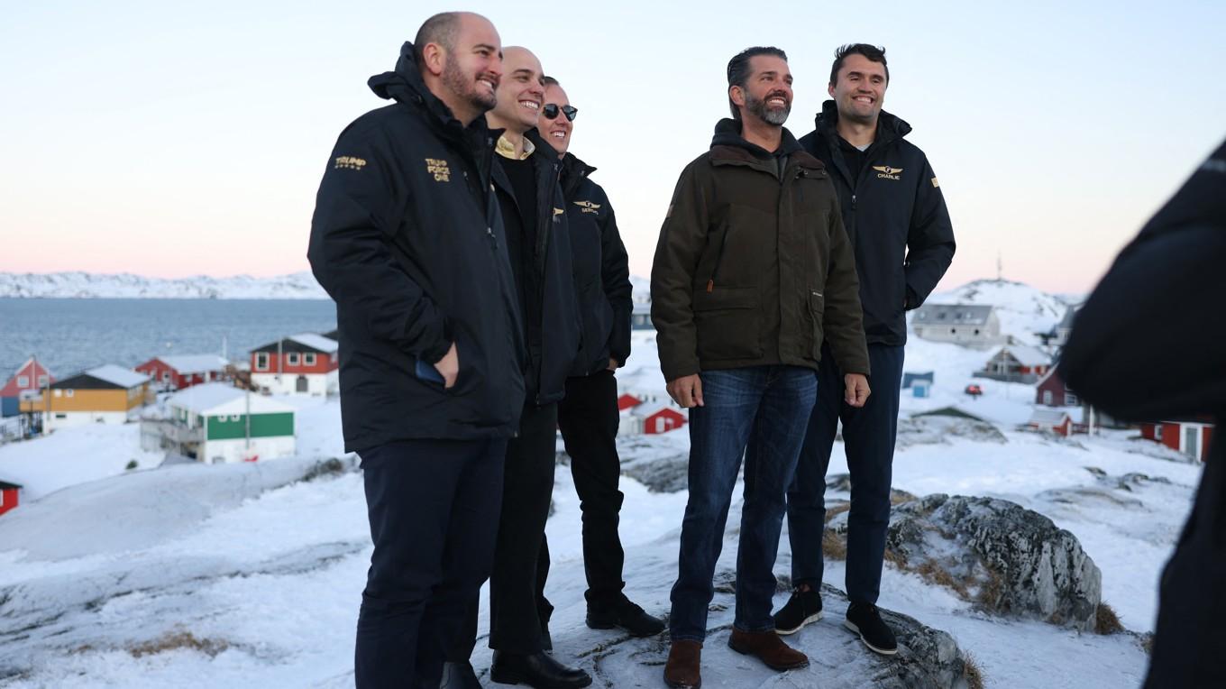 Den amerikanske affärsmannen Donald Trump Jr besökte Nuuk på Grönland den 7 januari. Foto Emil Stach/Ritzau Scanpix/AFP via Getty Images