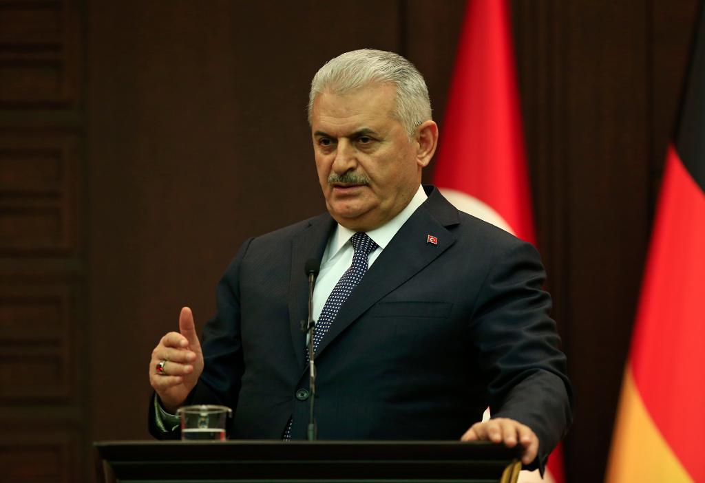 Turkiets premiärminister Binali Yildirim. Foto: Lefteris Pitarakis/AP/TT-arkivbild
