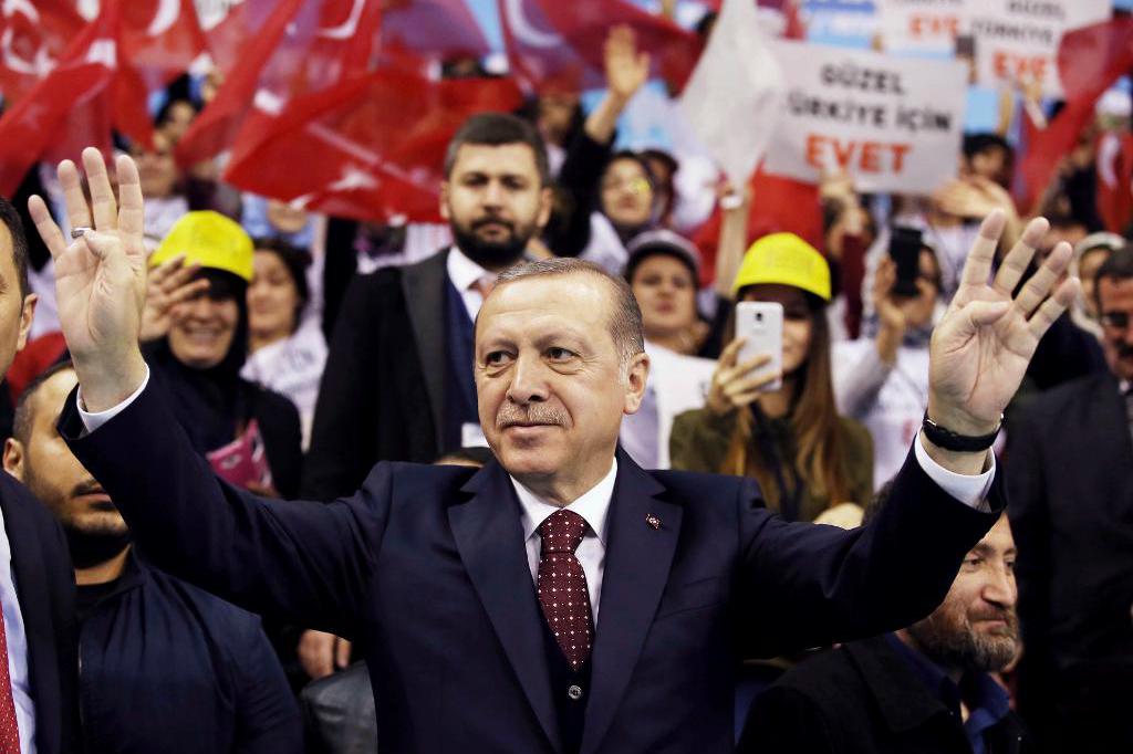 Recep Tayyip Erdogan. Foto: Yasin Bulbul /AP/TT-arkivbild