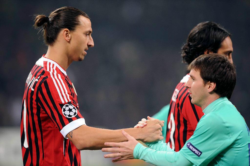 
Zlatan Ibrahimovic och Lionel Messi har spelat både med och mot varandra tidigare. Foto: Fabio Ferrari/AP/TT-arkivbild                                            