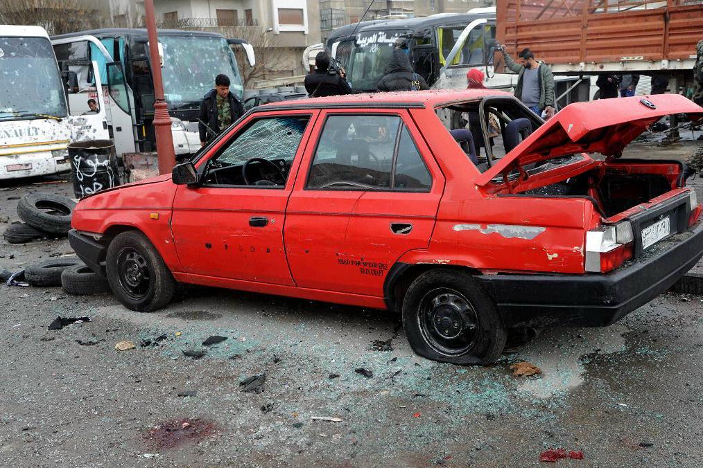 Två bomber detonerade i Syriens huvudstad Damaskus. Foto: Sana/AP/TT