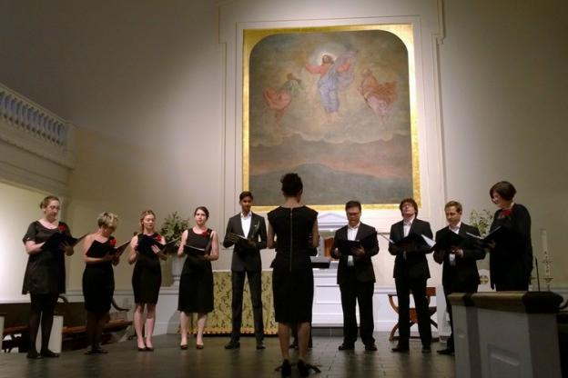 Canticum Scholare ger en julkonsert i St Josephkyrkan i Greenwich Village, New York, december 2015. Foto: Raymond Beegle