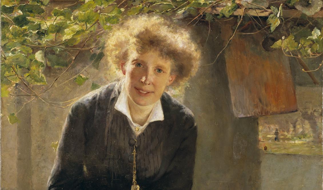"Målarinnan Jeanna Bauck", målad 1881 av den danska konstnärinnan Bertha Wegmann (1846-1926), olja på duk. Konstverket ingår i samlingarna på Nationalmuseum i Stockholm.