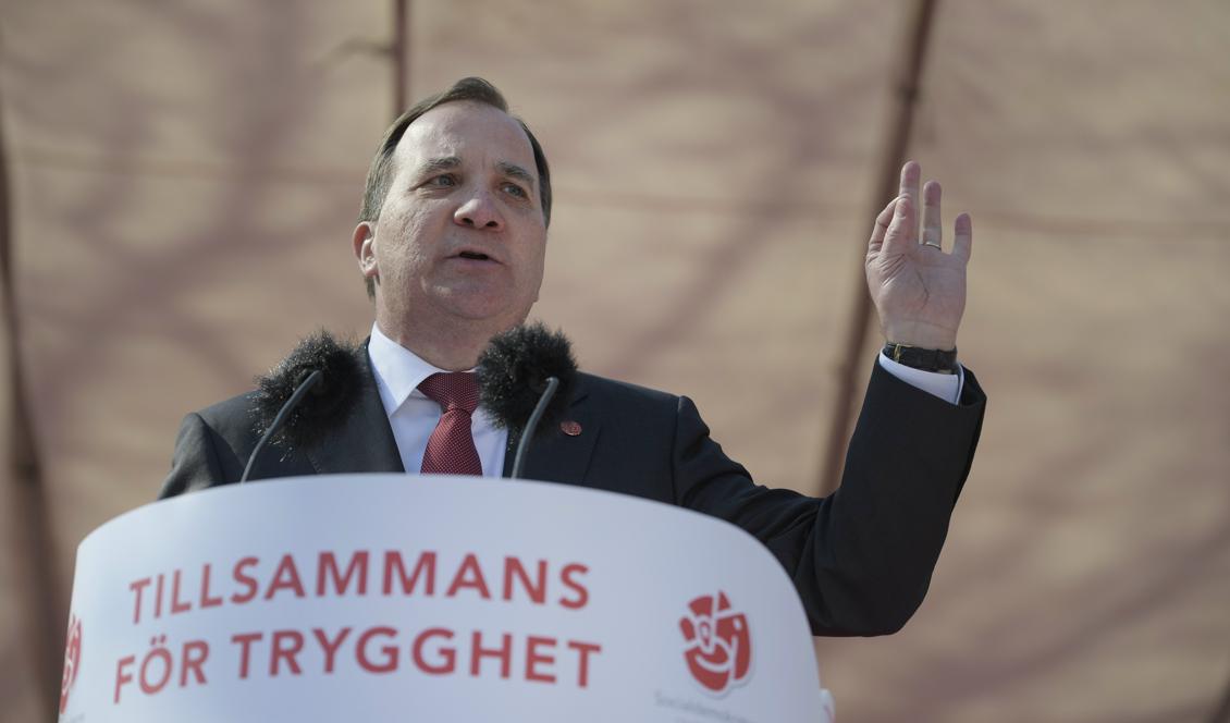 Stefan Löfven (S) vill tala mer om vänster-högerkonflikten i politiken. Foto: Janerik Henriksson/TT