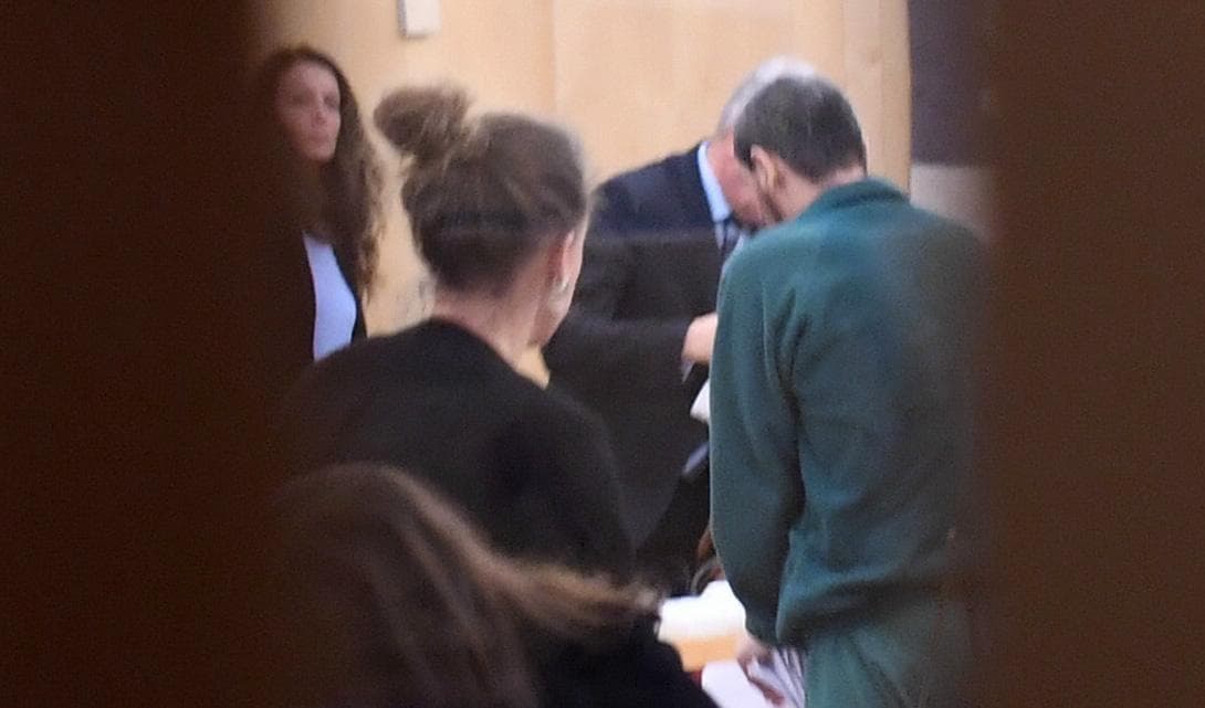 Rakhmat Akilov under rättegången i Stockholms tingsrätts säkerhetssal. Foto: Fredrik Sandberg /TT/ Arkivbild