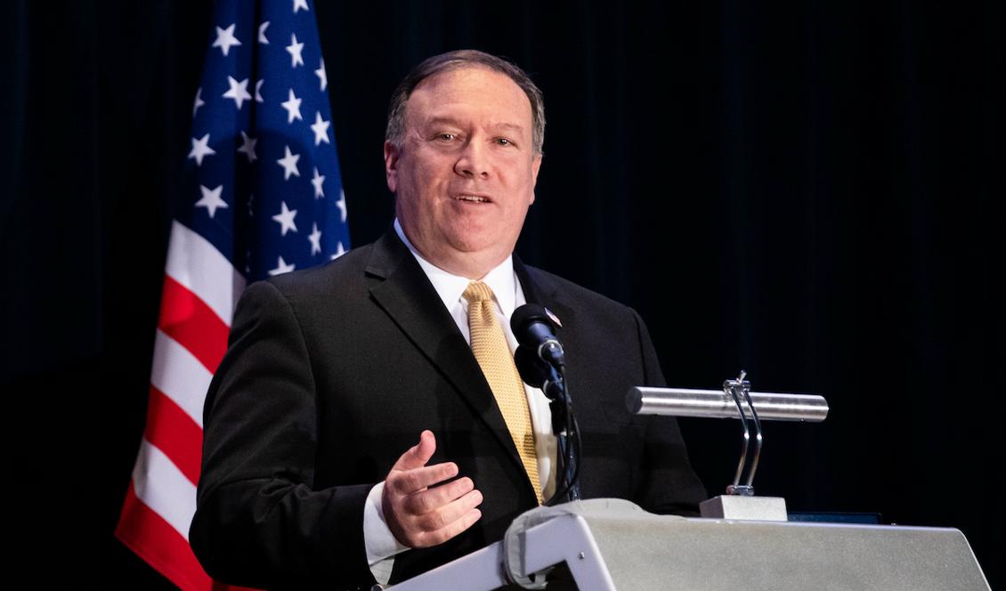 USA:s utrikesminister Mike Pompeo under en presskonferens i Singapore den 11 juni. Foto: Charlotte Cuthbertson/Epoch Times