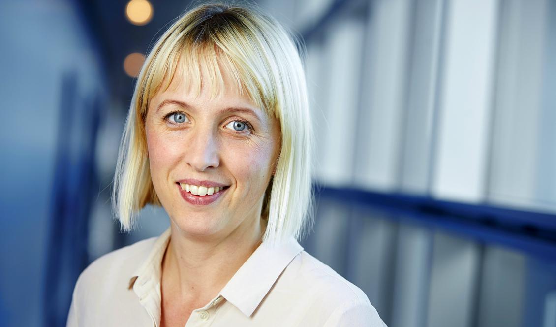 Jytte Guteland (S) i Europaparlamentet i Strasbourg. Foto: Fredrik Persson/TT