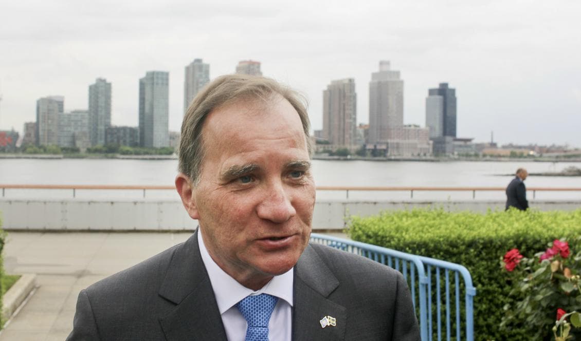 Statsminister Stefan Löfven (S) leder ett möte i FN:s säkerhetsråd i New York under måndagen. Foto: John Alexander Sahlin/TT