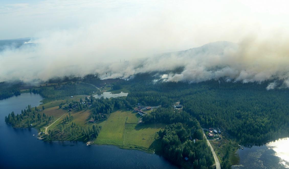 Byar i Ljusdals kommun evakueras på grund av bränderna. Foto: Maja Suslin/TT