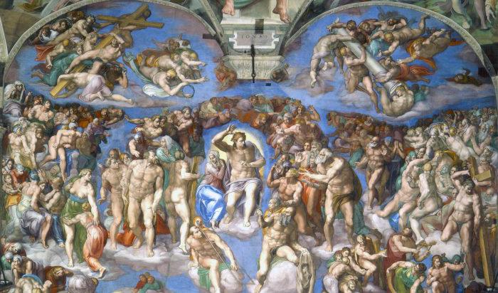 “Den yttersta domen” av Michelangelo i Sixtinska kapellet inspirerades av Dantes "Den gudomliga komedin". Den föreställer de tre rikena i livet efter detta: helvetet, skärselden och himlen. Foto: Public Domain